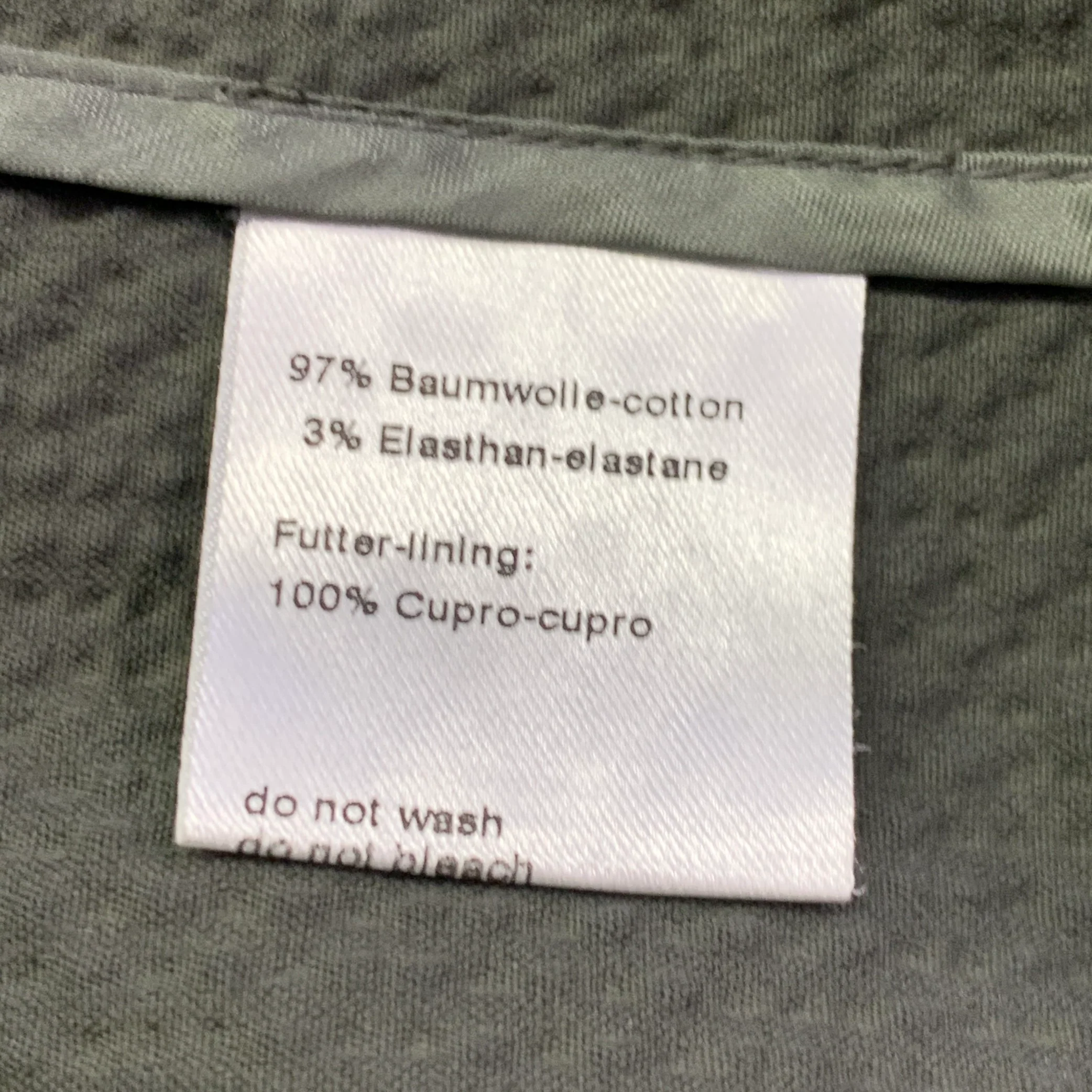 AKRIS Size 12 Black Olive Cotton Blend Seersucker Zip Snaps Collarless Jacket - Image 7