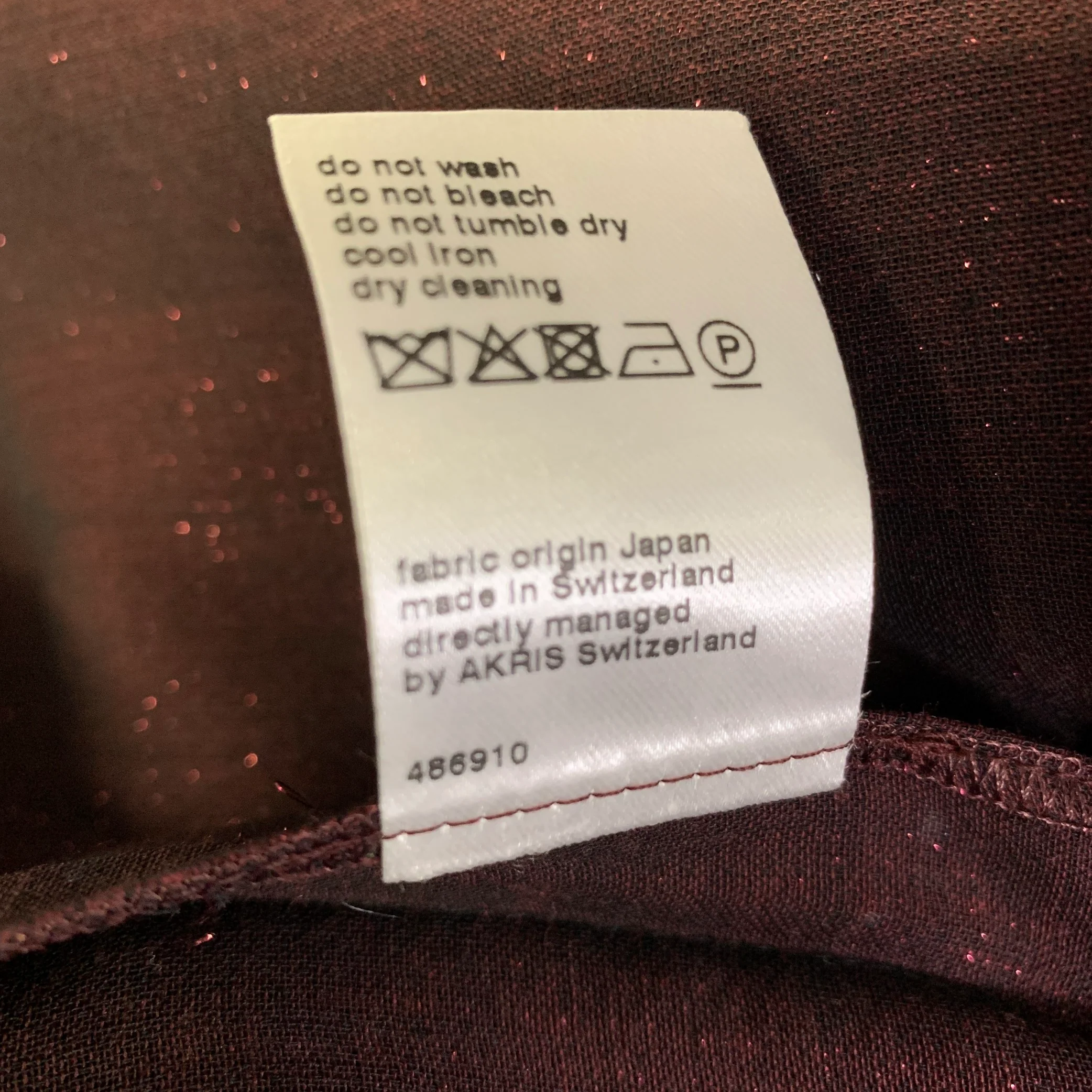 AKRIS Size 12 Burgundy Wool Polyester Sparkly Jacket - Image 7