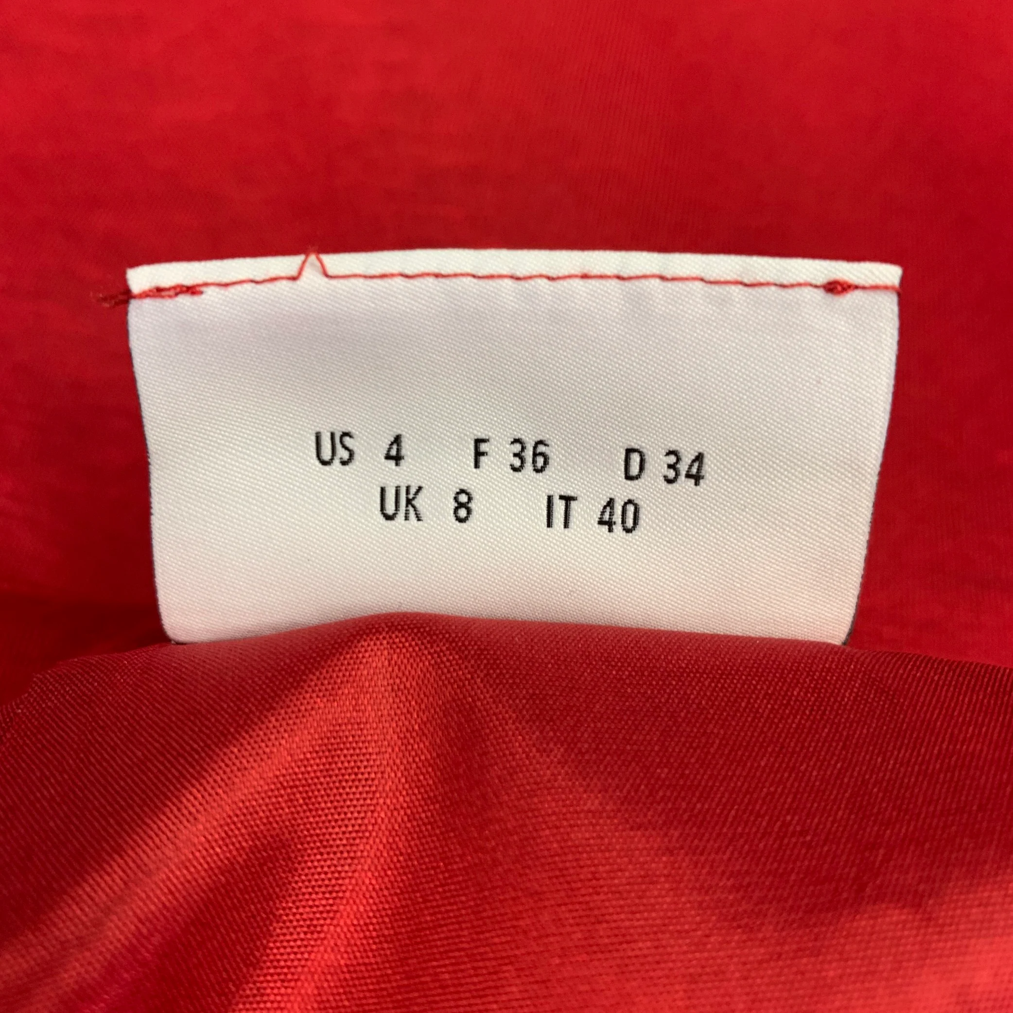 AKRIS Size 4 Red Viscose Two Tone Pencil Mini Skirt - Image 4