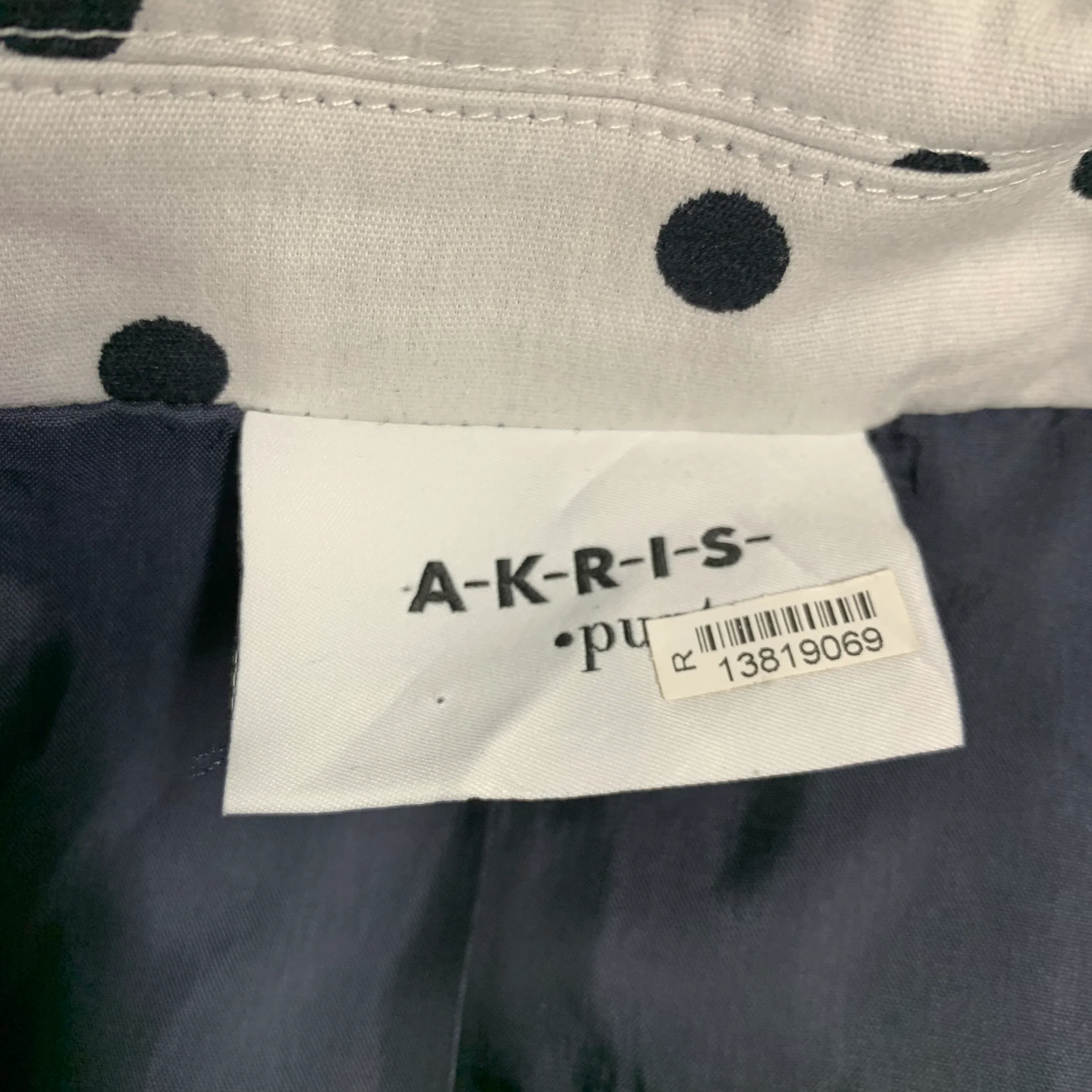 AKRIS Size 8 White Black Cotton Blend Polka Dot Blazer - Image 8