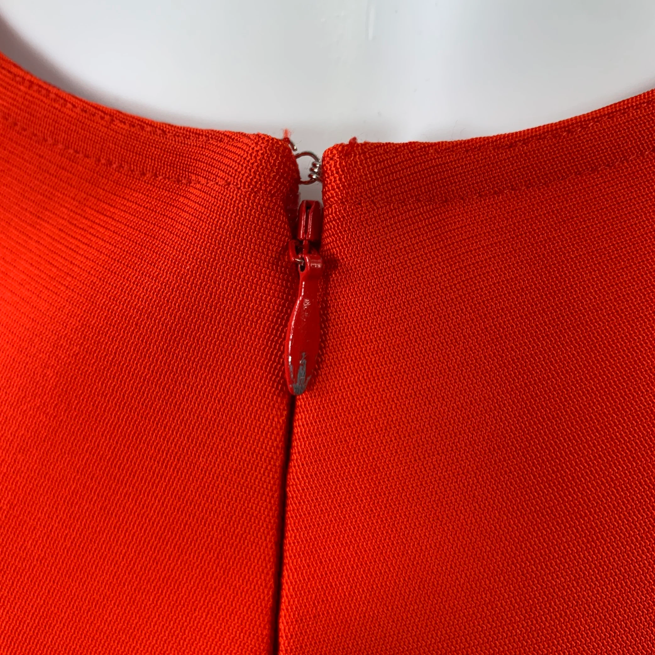 ALAIA Size 4-Sculpting Corset Red Viscose Blend Cap Sleeves Maxi Gown Dress - Image 5