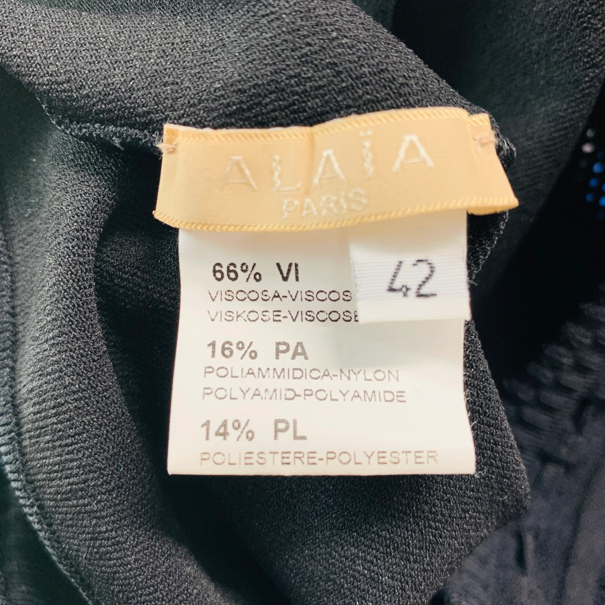 ALAIA Size 6 Black Viscose Blend Drawstring Leggings - Image 5