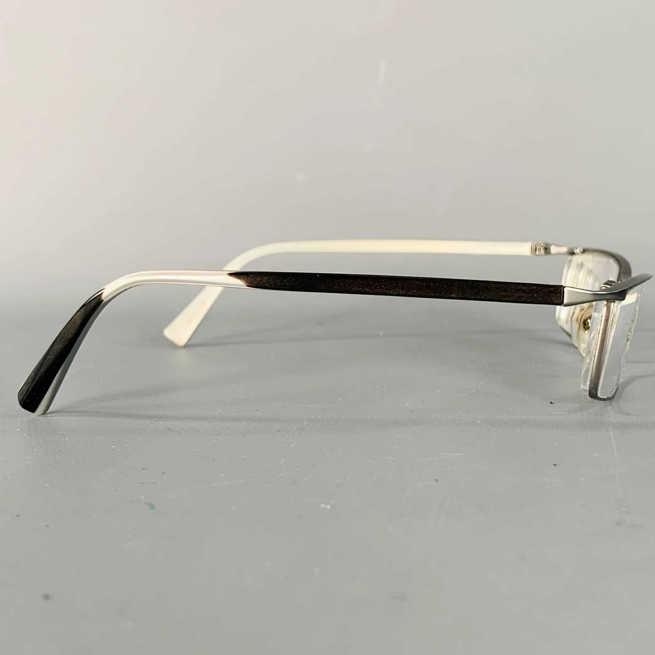 ALAIN MIKLI Silver Metal Acetate Eyewear Readers - Image 2