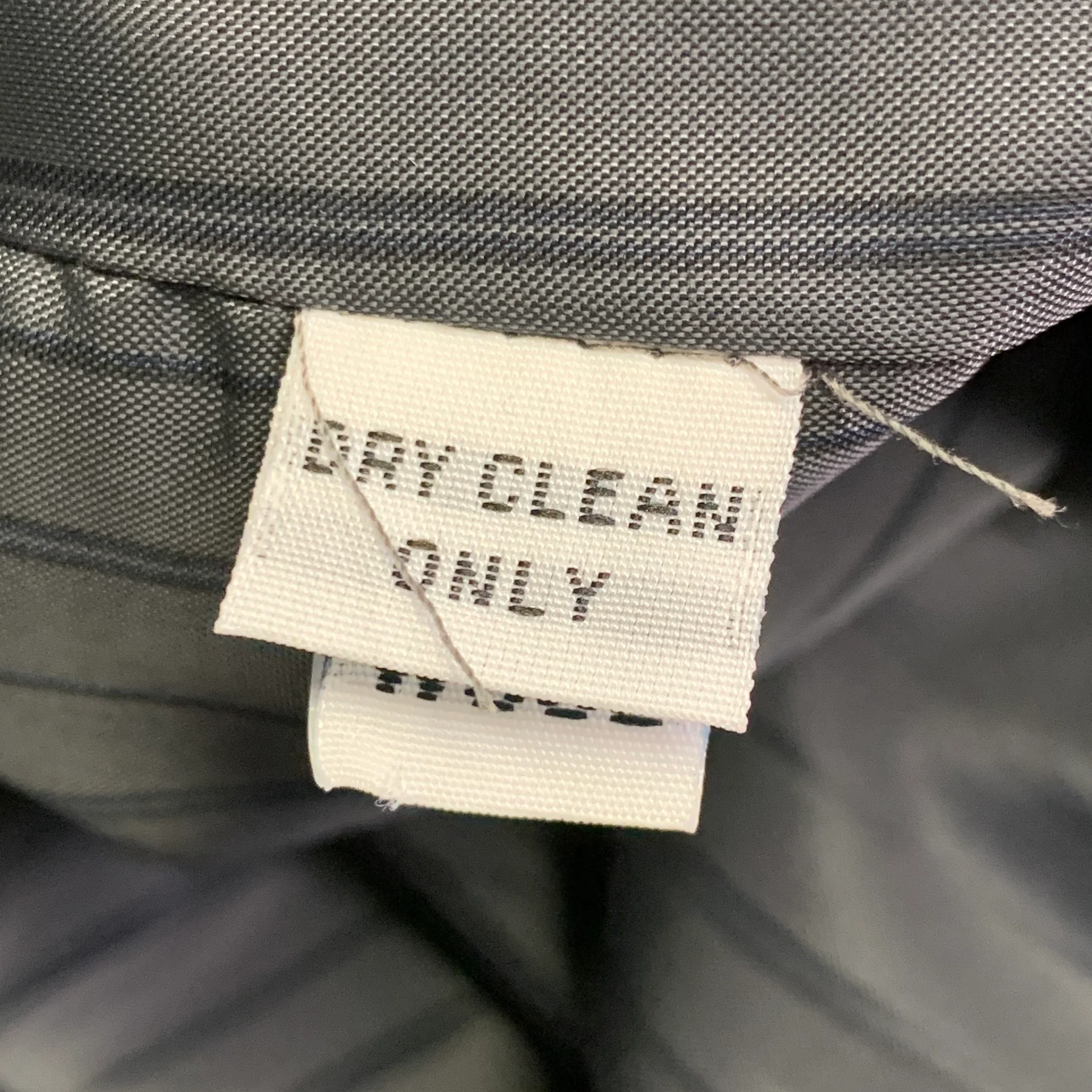 ALAN BILZERIAN Size L Grey Heather Twill Wool Nehru Collar Vest - Image 7