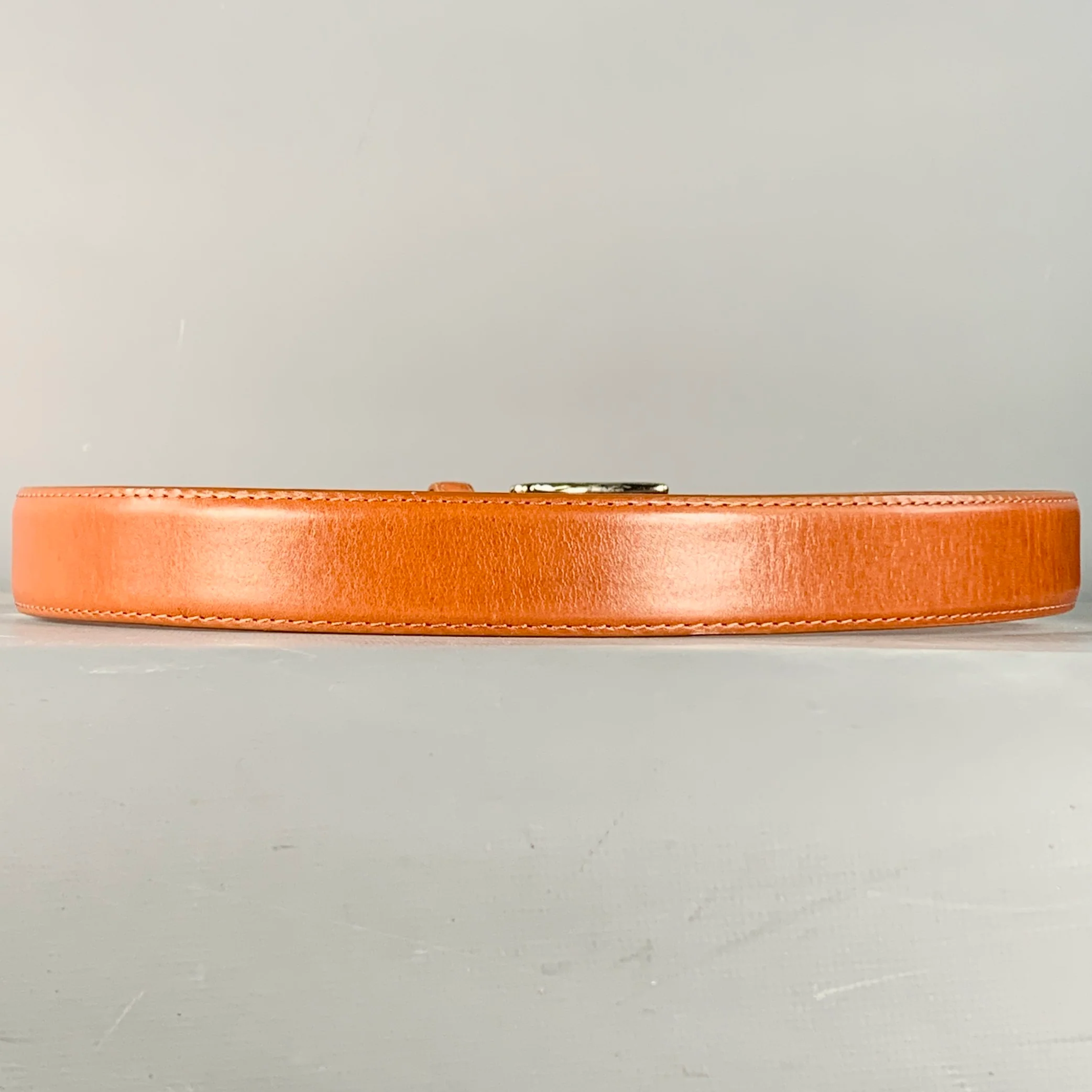 ALDEN Size 32 Brown Silver Leather Belt - Image 3