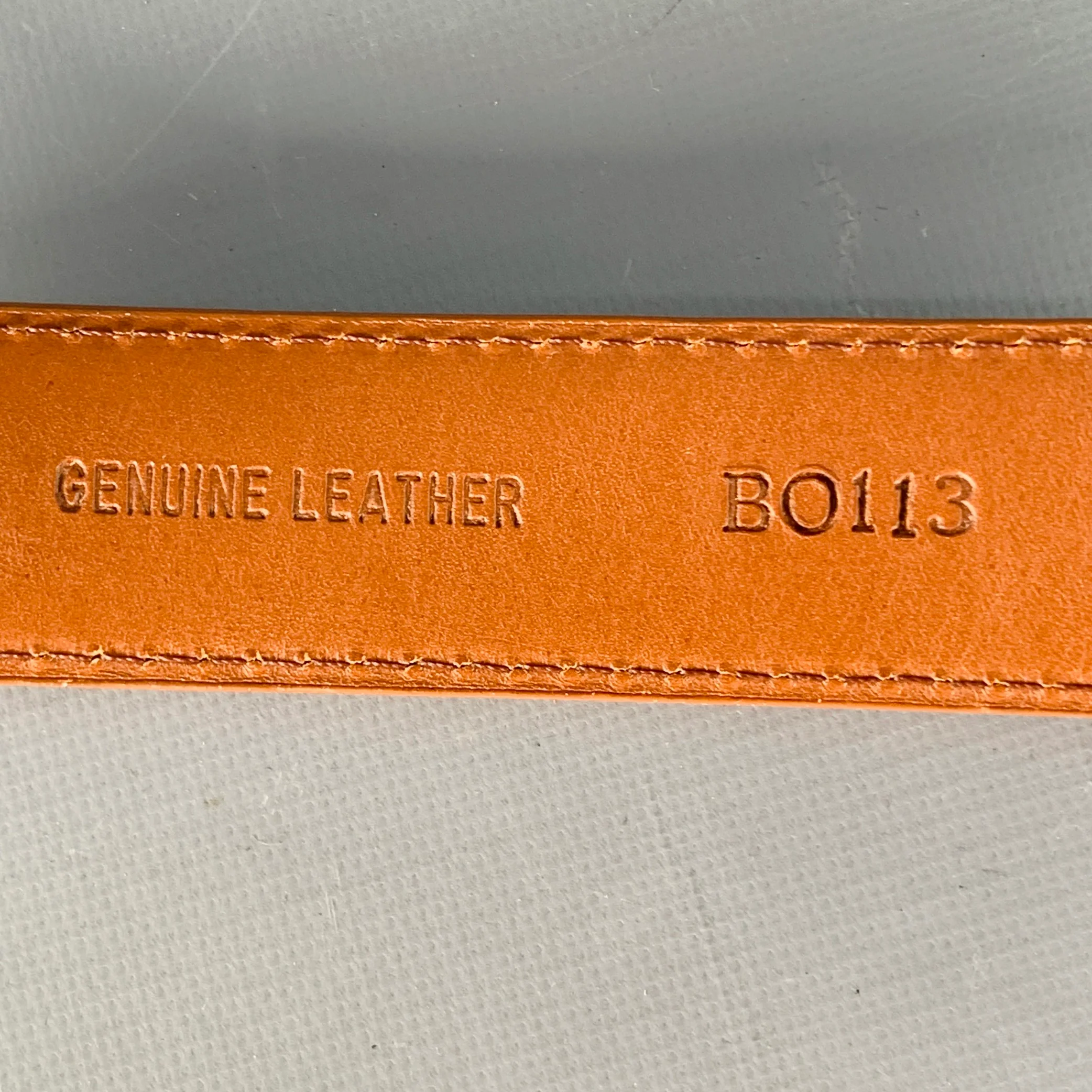 ALDEN Size 32 Brown Silver Leather Belt - Image 6