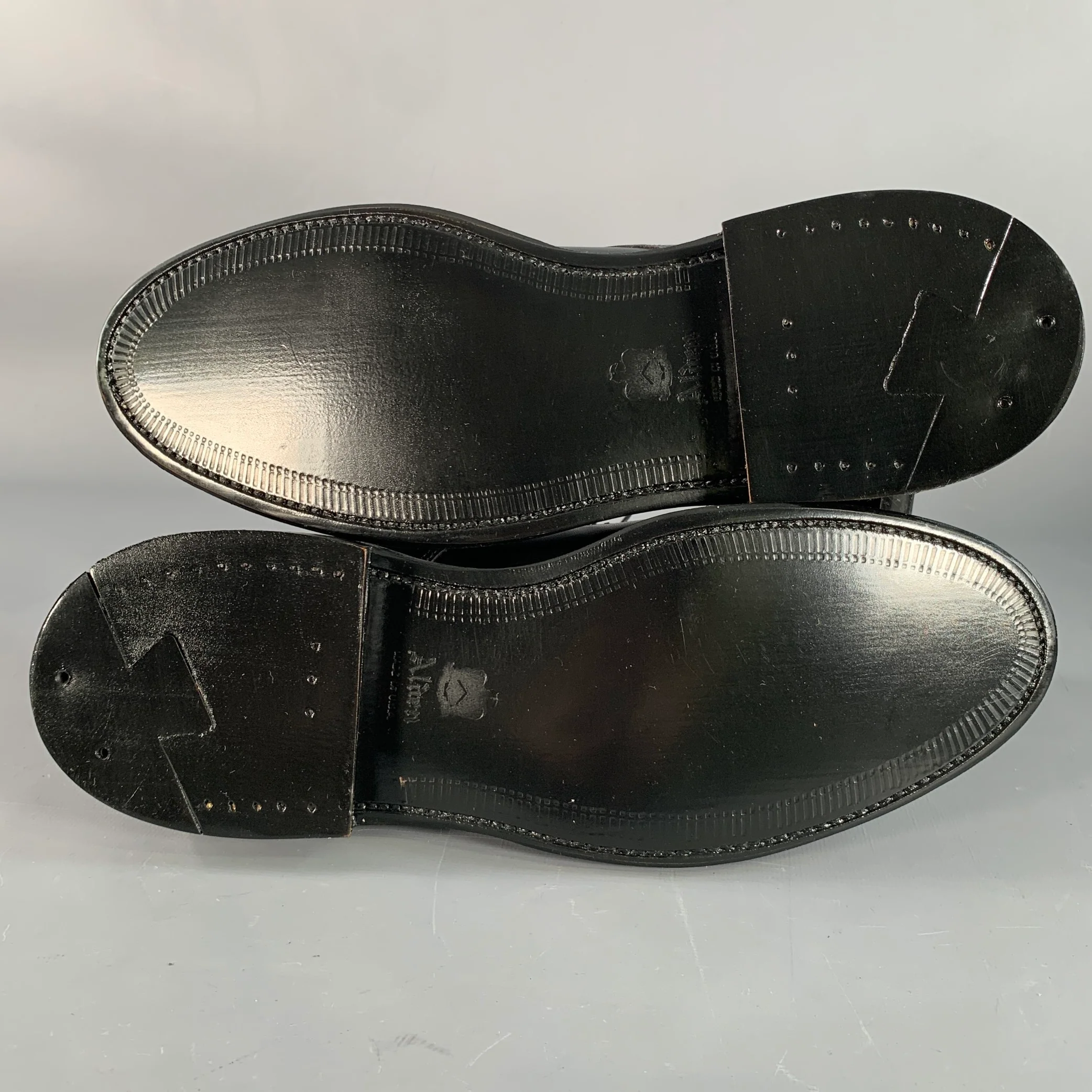 ALDEN Size 7 Norwegian HS Blucher Black Calfskin Leather Split Toe Derby Lace-Up Shoes - Image 5