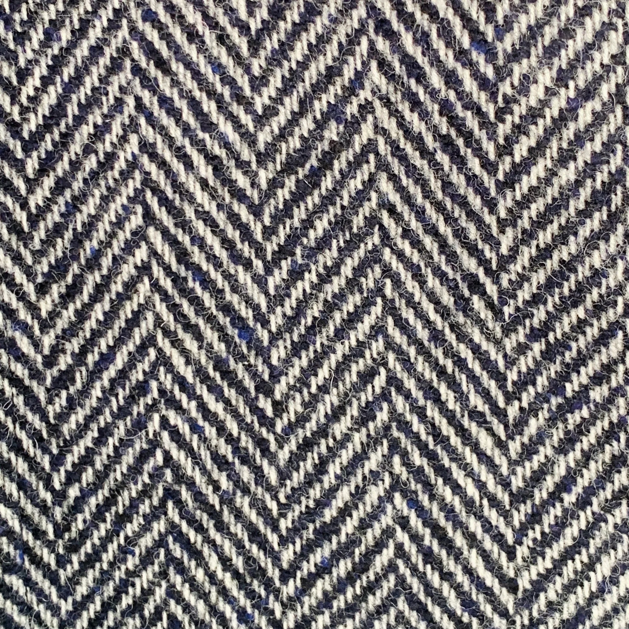 ALEX MILL Size M Grey Navy Herringbone Wool Blend Hidden Buttons Coat - Image 2