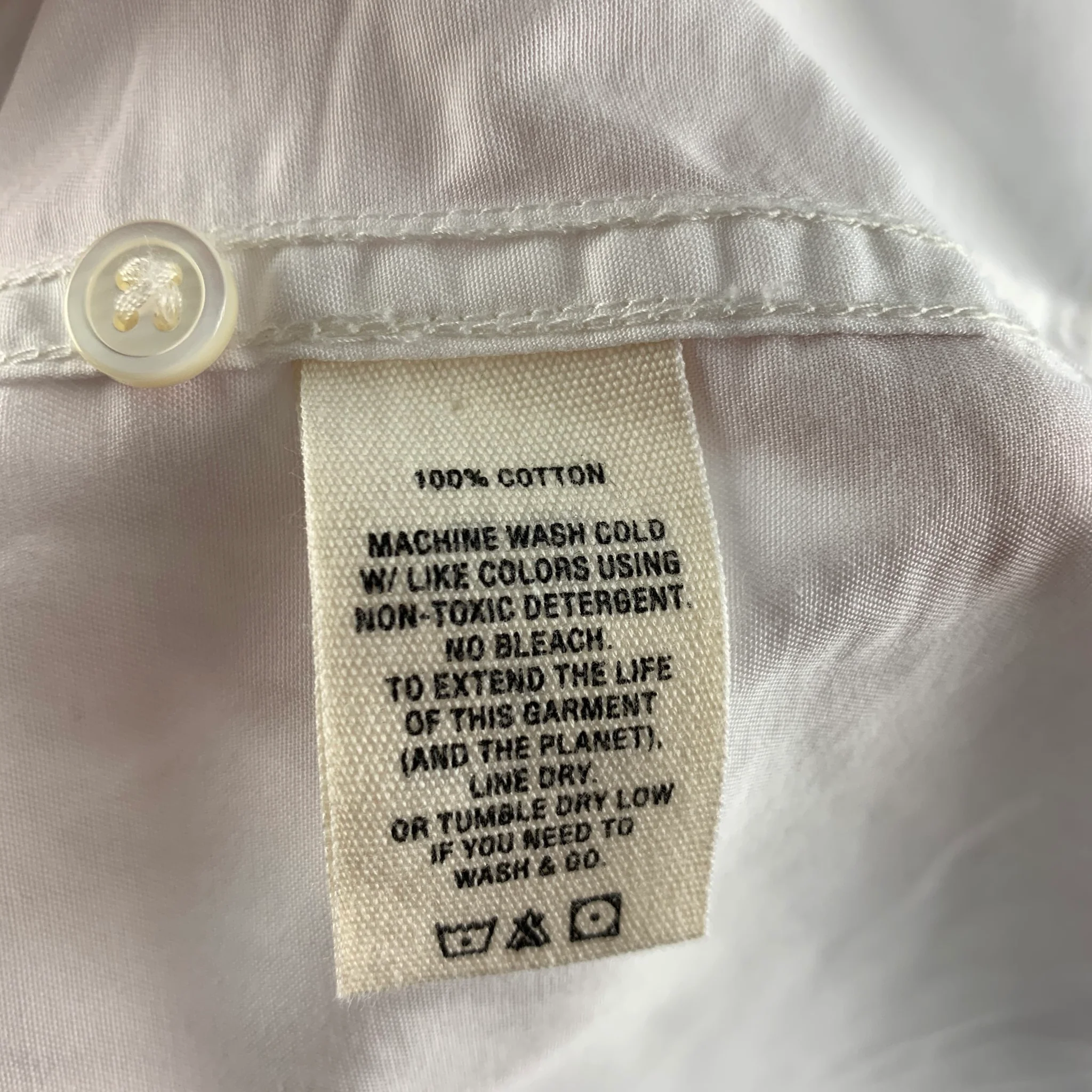 ALEX MILL Size XXL White Solid Cotton Button Down Long Sleeve Shirt - Image 5