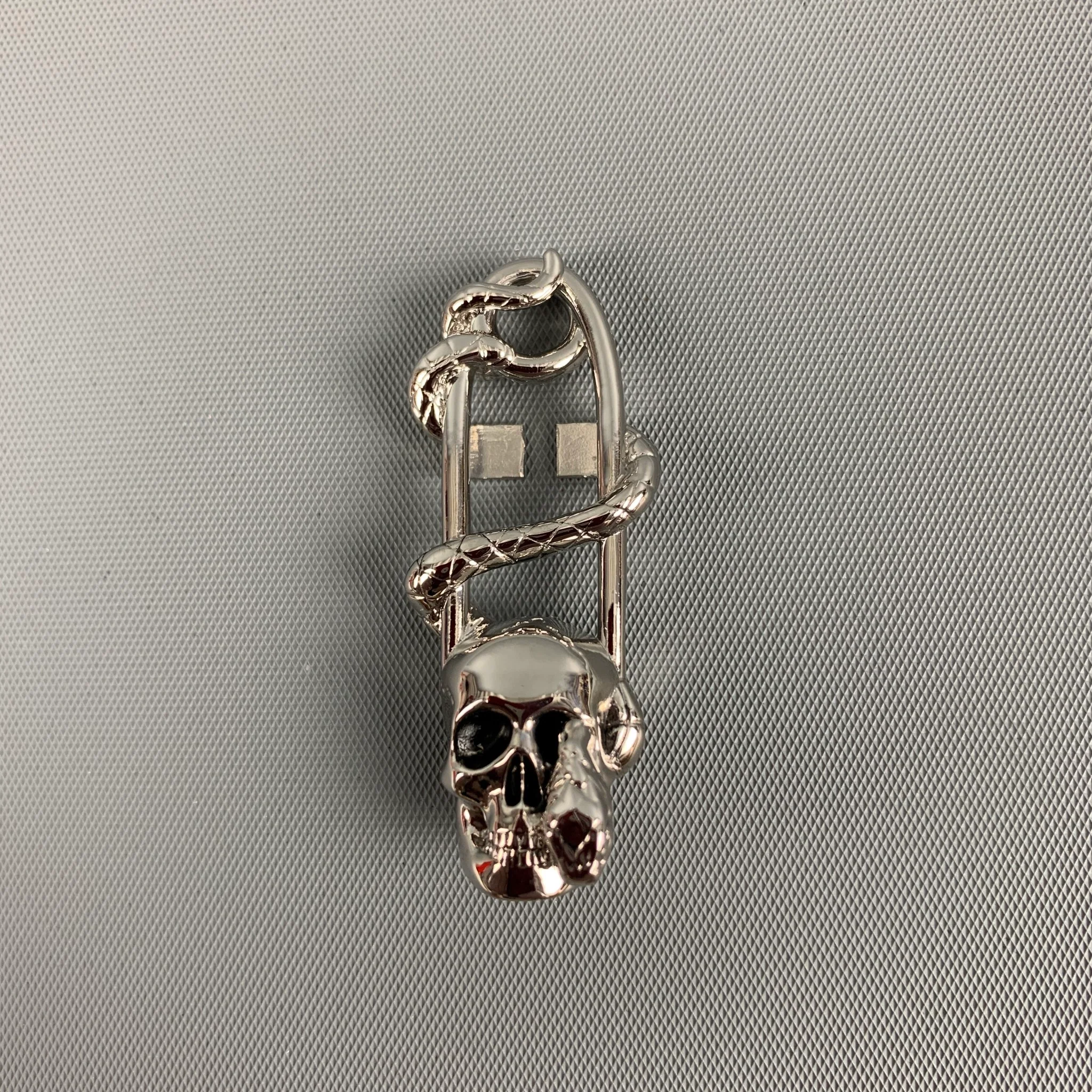 ALEXANDER MCQUEEN Silver Skull Snake Sneaker Charm