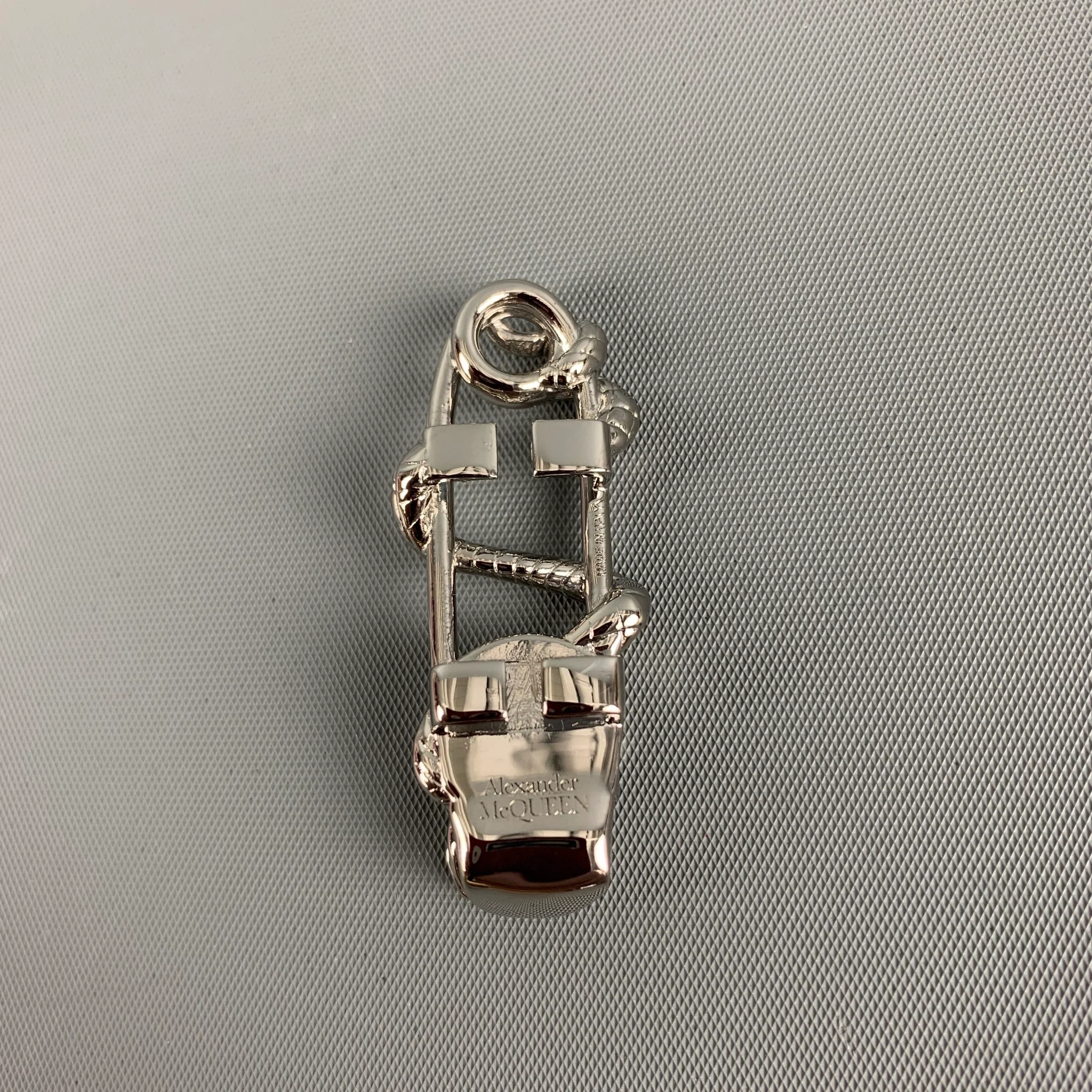 ALEXANDER MCQUEEN Silver Skull Snake Sneaker Charm - Image 3