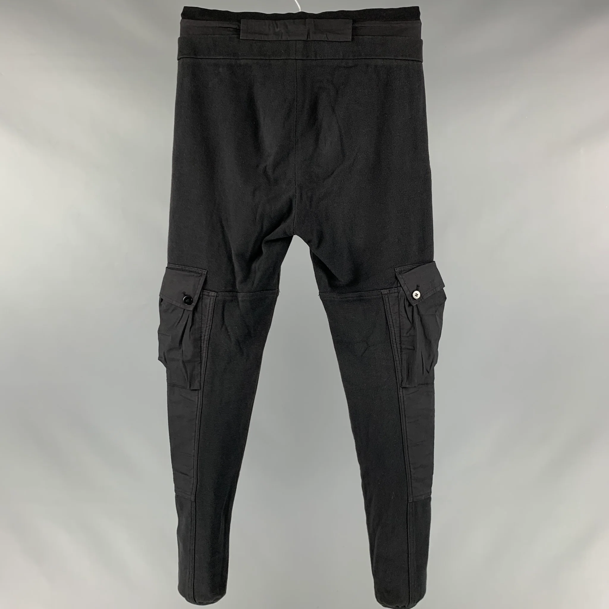 ALEXANDER MCQUEEN Size 34 Grey Distressed Cotton Cargo Casual Pants - Image 4