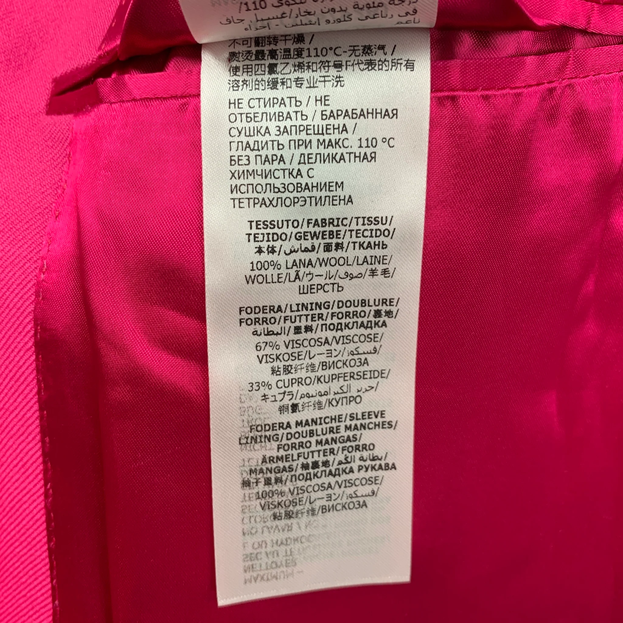 ALEXANDER MCQUEEN Size 36 Pink Wool Peak Lapel Asymmetric Suit - Image 8