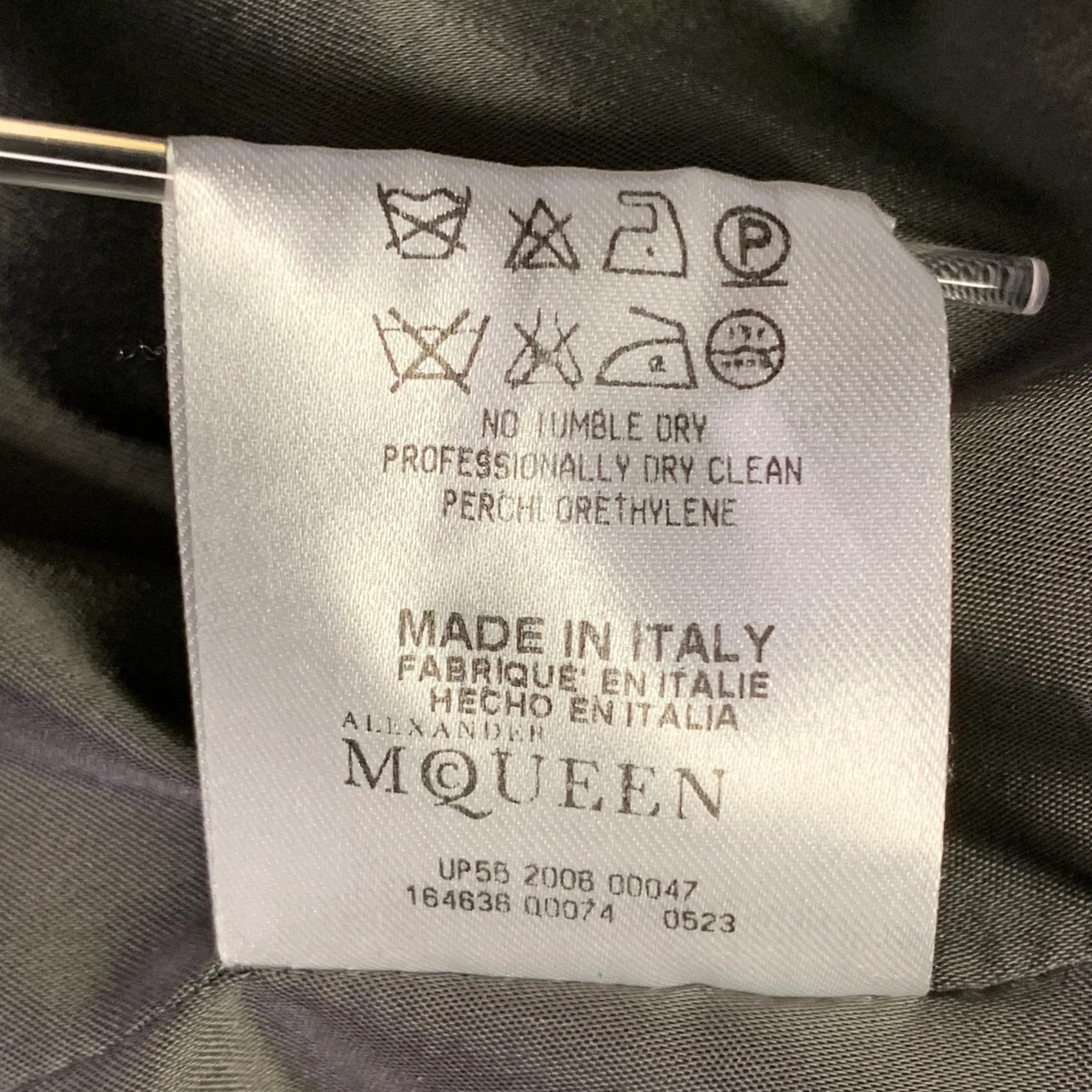 ALEXANDER MCQUEEN Size 4 Grey Black Wool Blend Boucle Single Breasted Jacket - Image 12