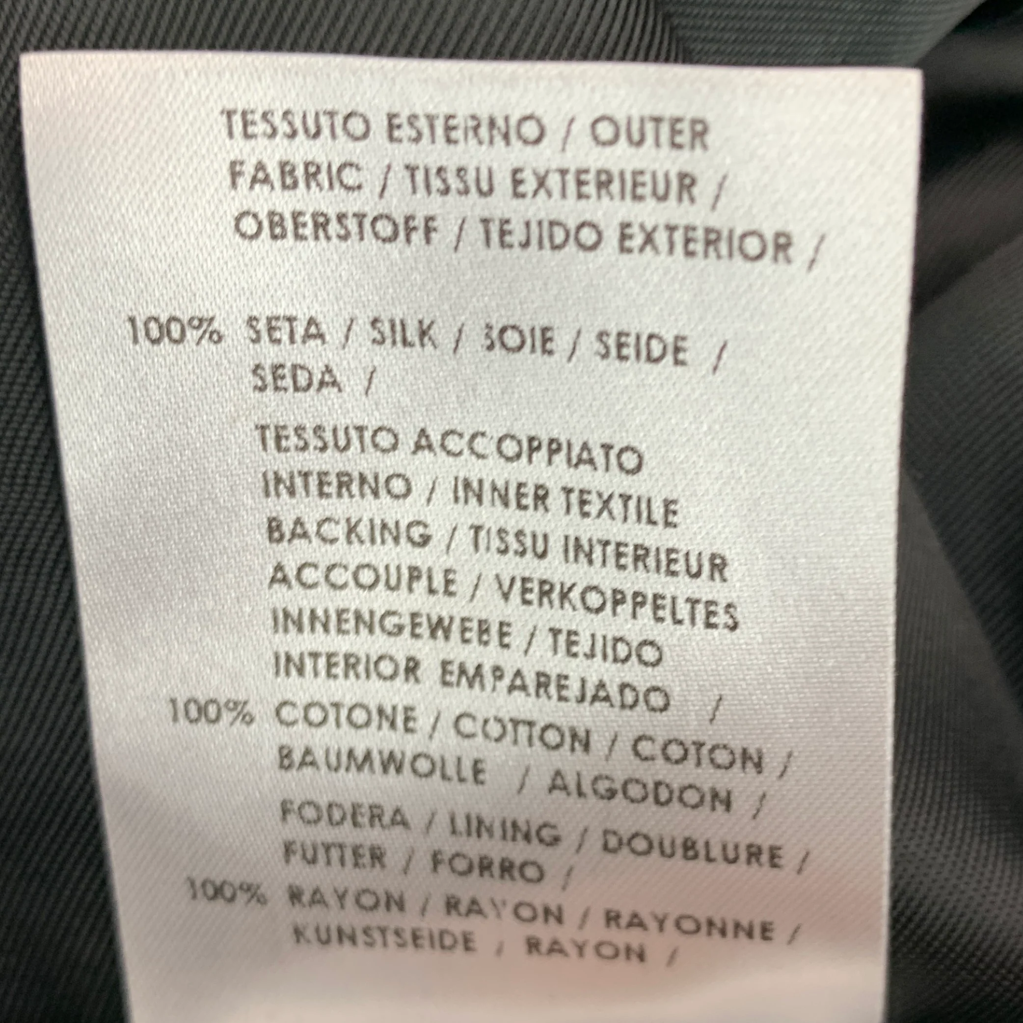 ALEXANDER MCQUEEN Size 40 Black Silk Notch Lapel Sport Coat - Image 8