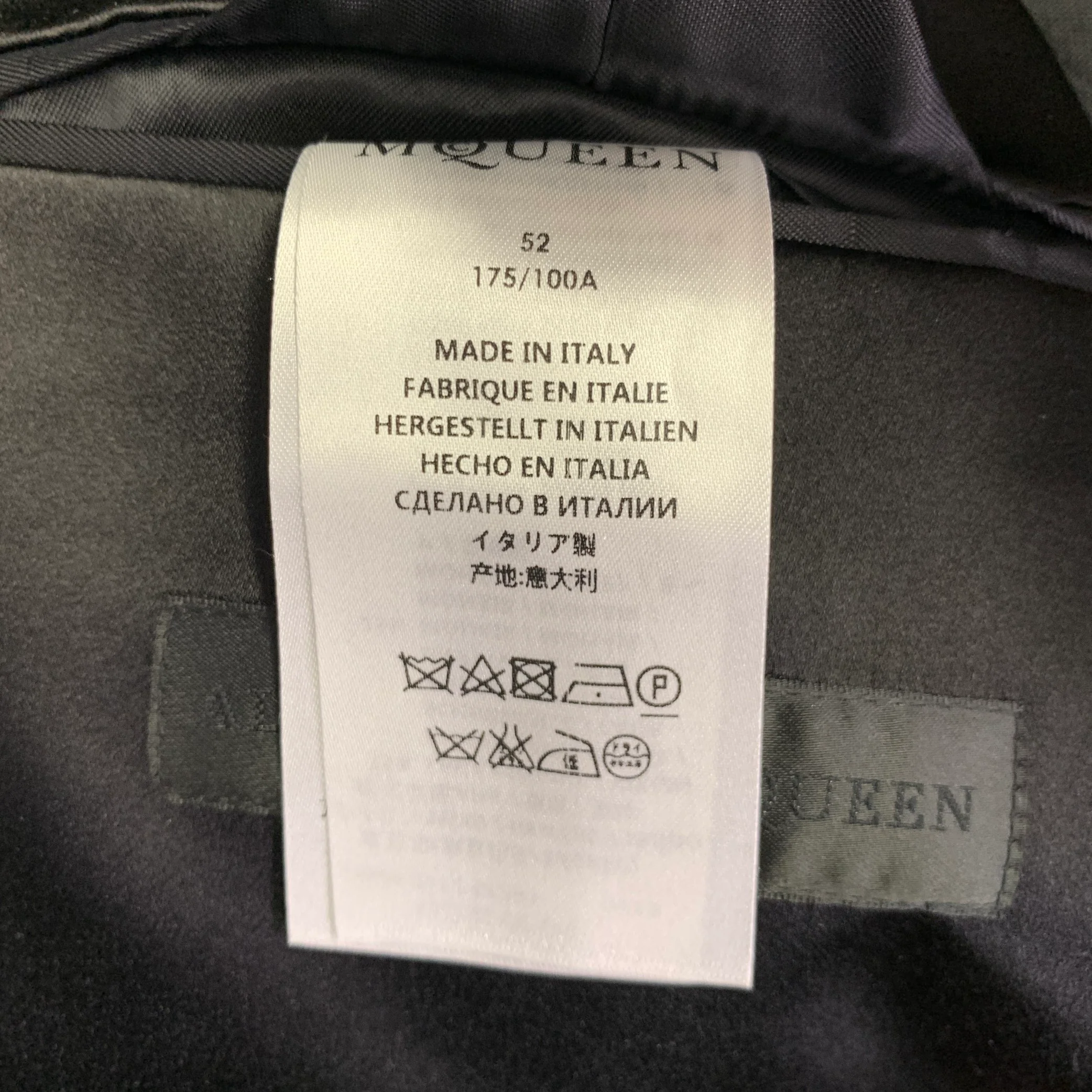 ALEXANDER MCQUEEN Size 42 Black Studded Wool Mohair Sport Coat - Image 8