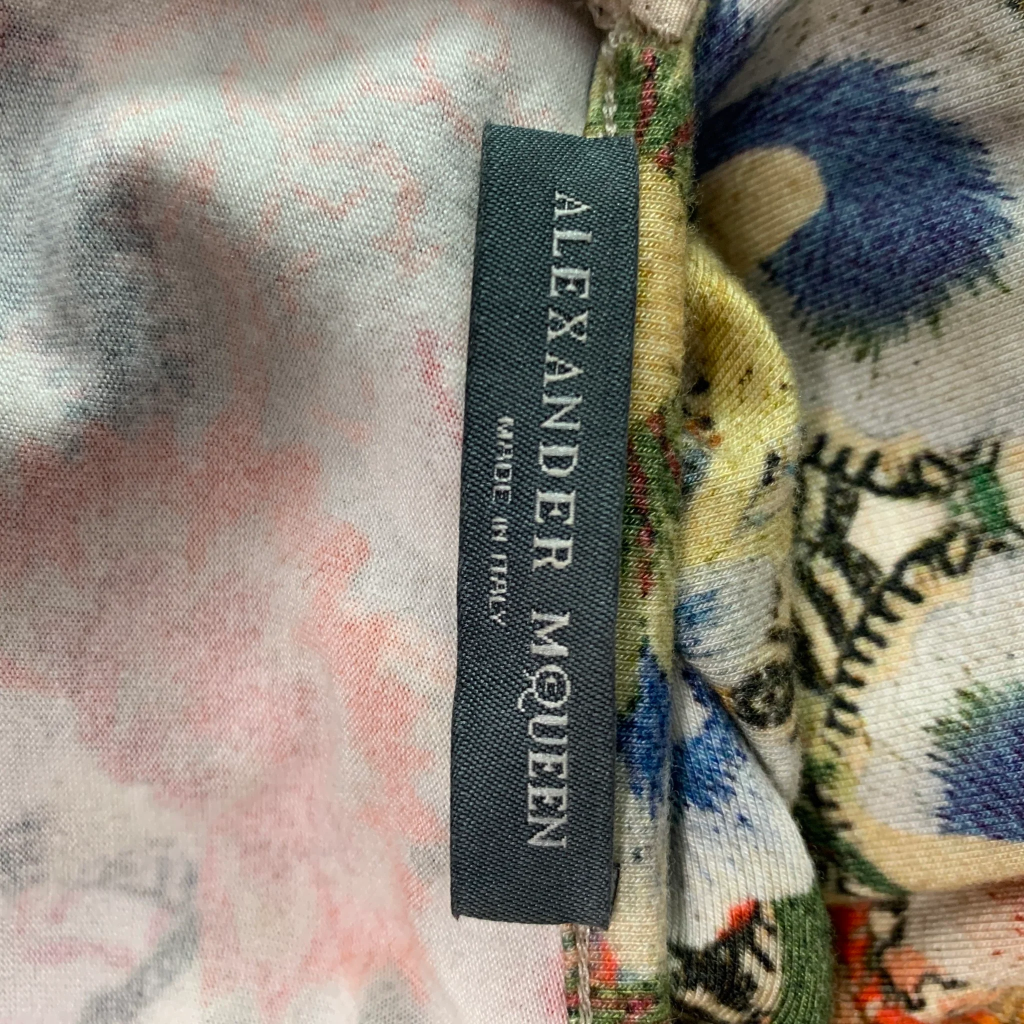 ALEXANDER MCQUEEN Size 6 Multi-Color Rayon Blend Floral Long Sleeve Dress - Image 4