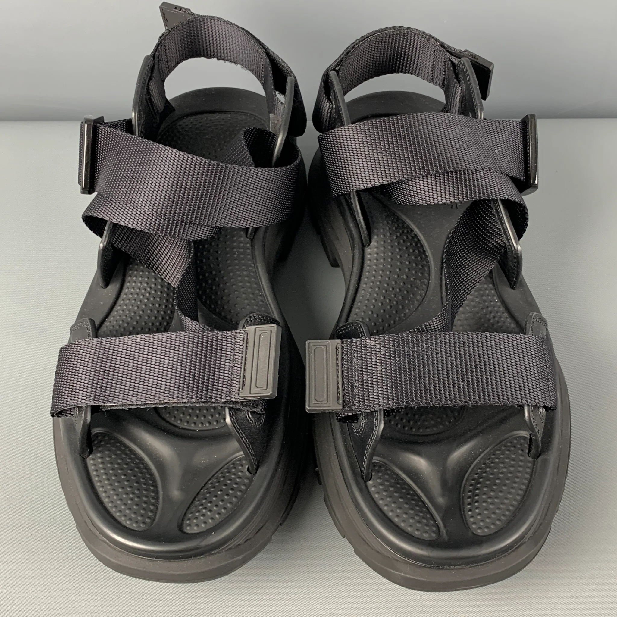 ALEXANDER MCQUEEN Size 9.5 Black Straps Sandals - Image 4