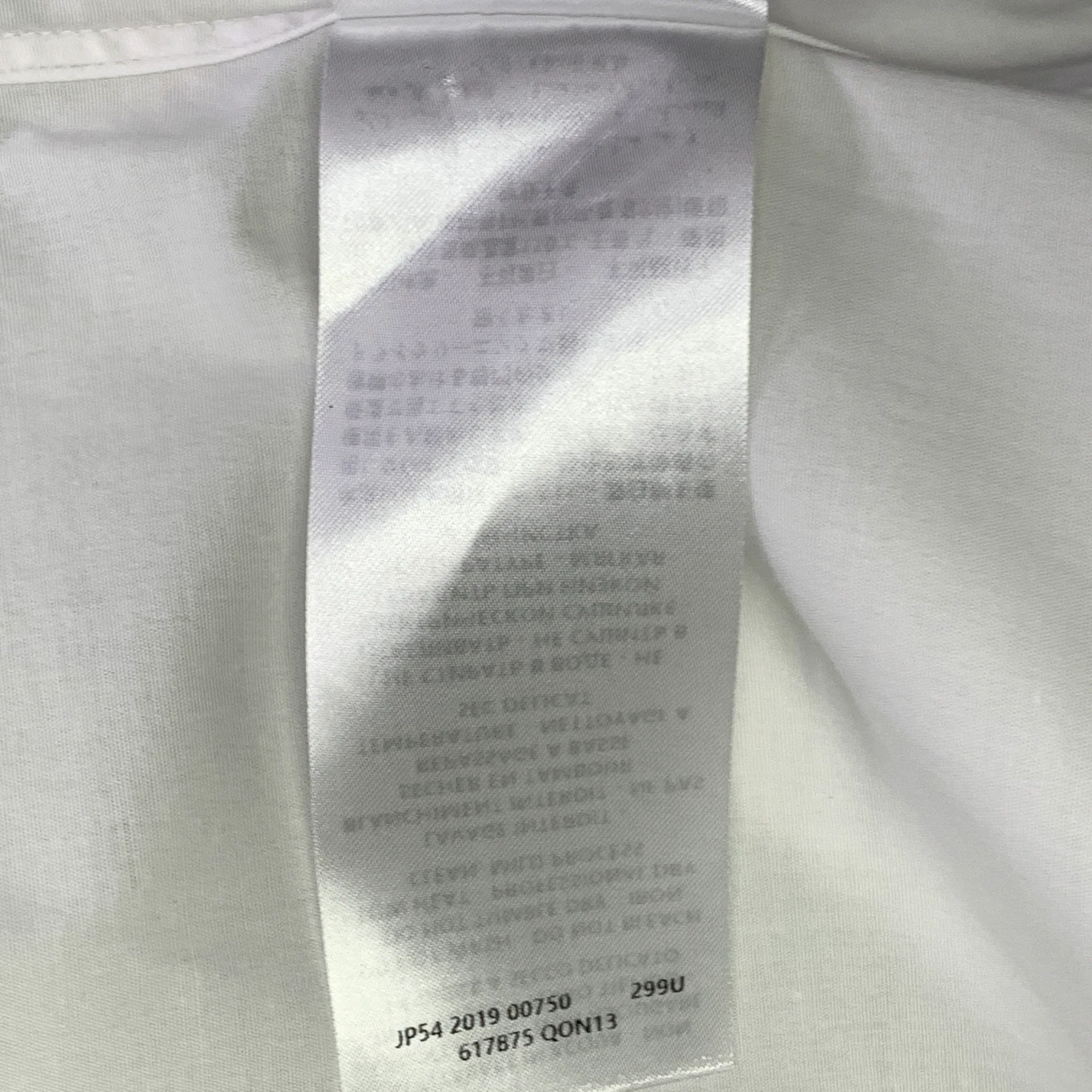 ALEXANDER MCQUEEN Size L White Cotton Blend Curved Cutaway Button Up Long Sleeve Shirt - Image 8