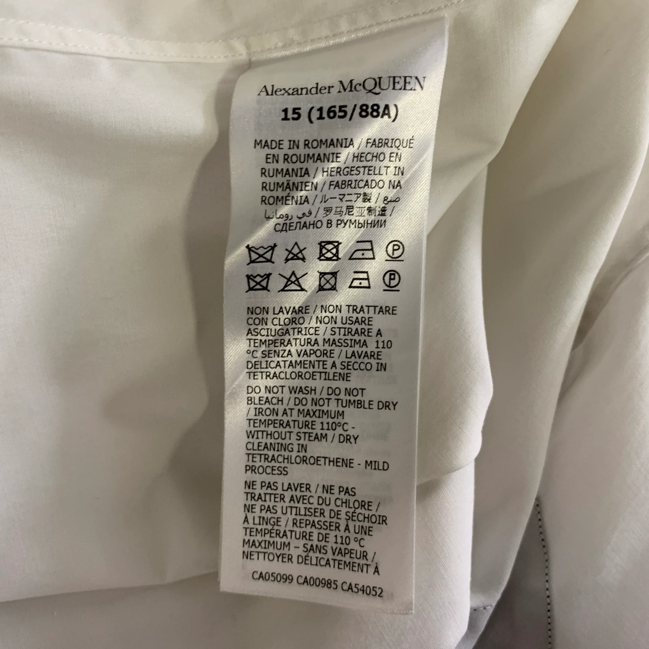ALEXANDER MCQUEEN Size M White Black Cotton Harness Long Sleeve Shirt - Image 6