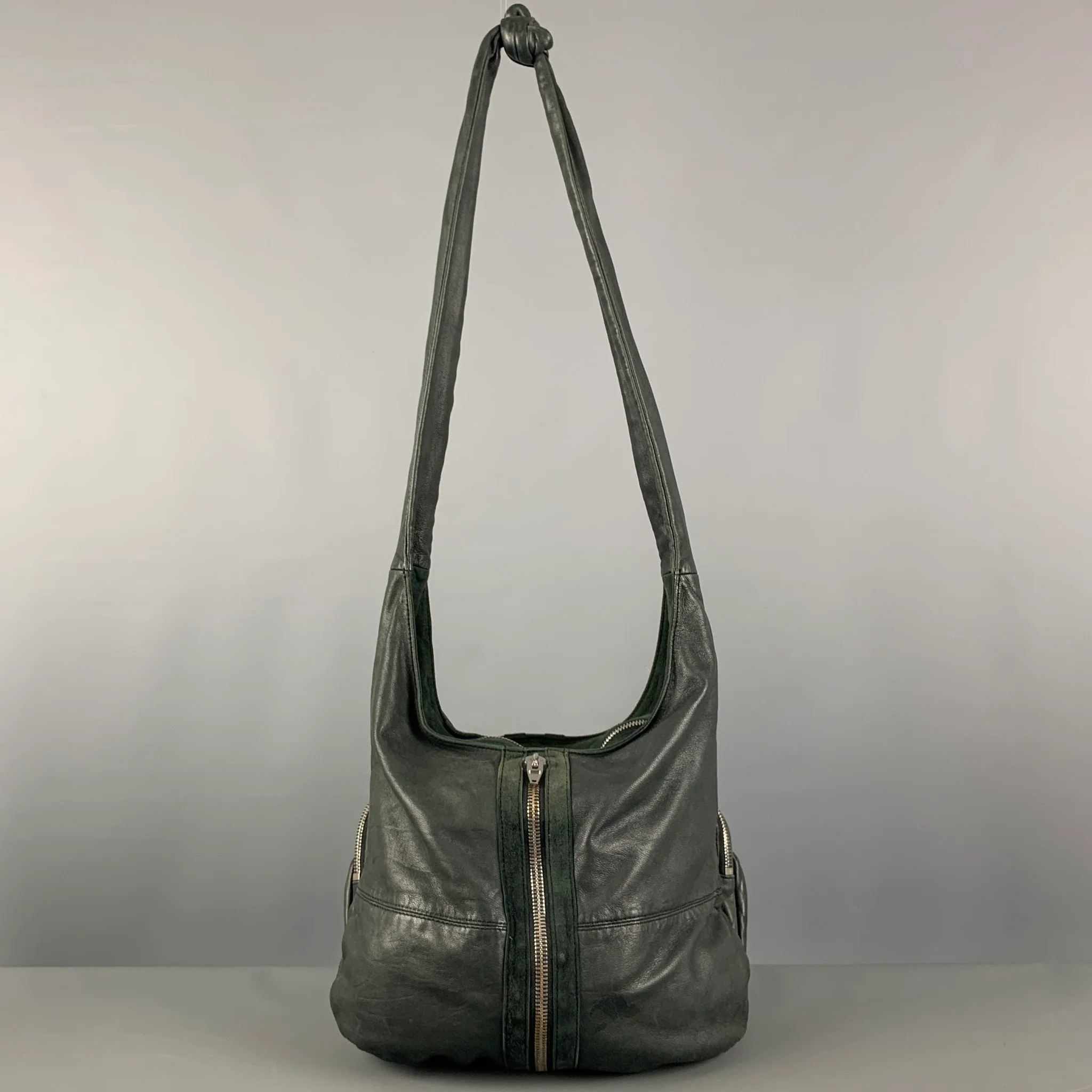 ALEXANDER WANG Green Leather Hobo Handbag - Image 3