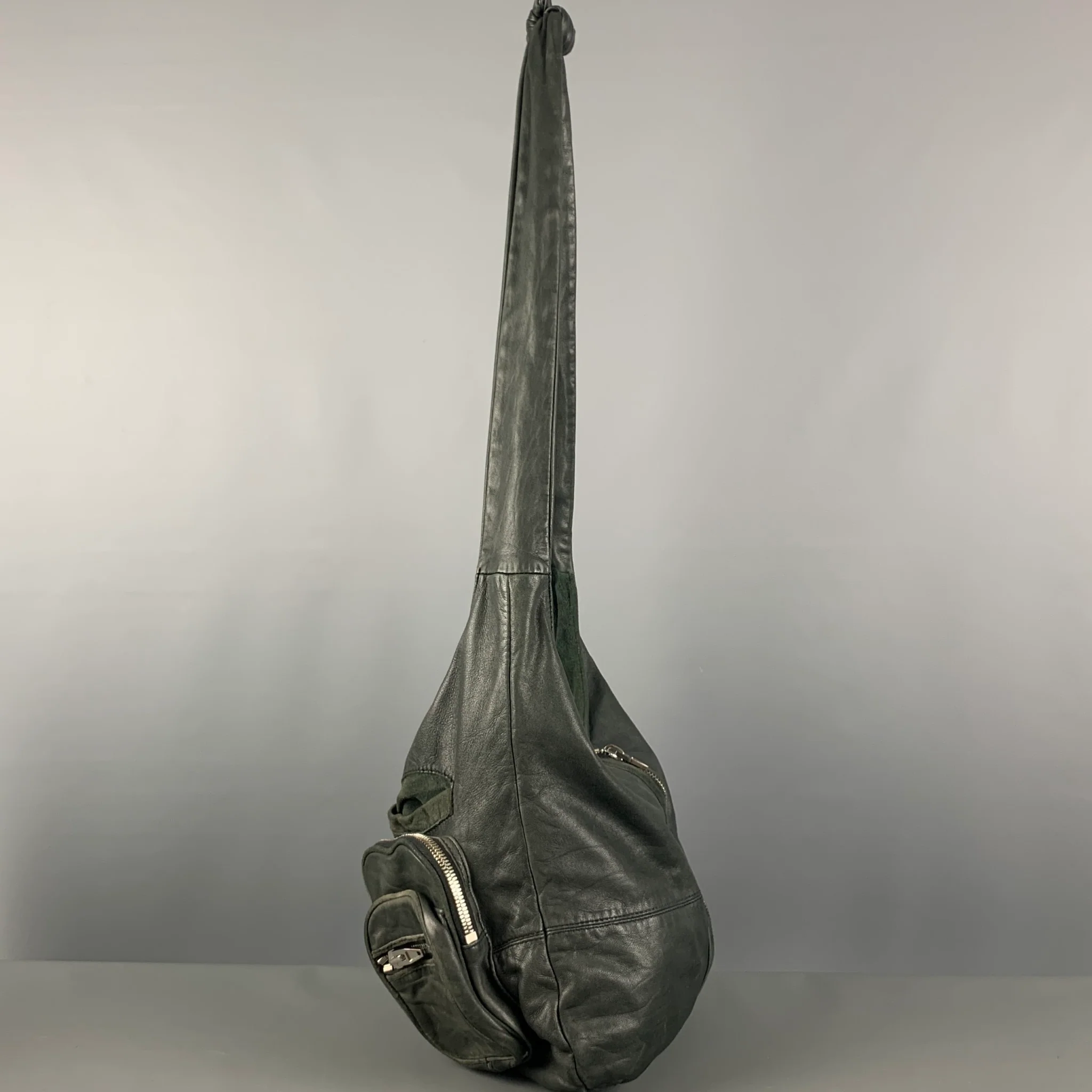ALEXANDER WANG Green Leather Hobo Handbag - Image 4