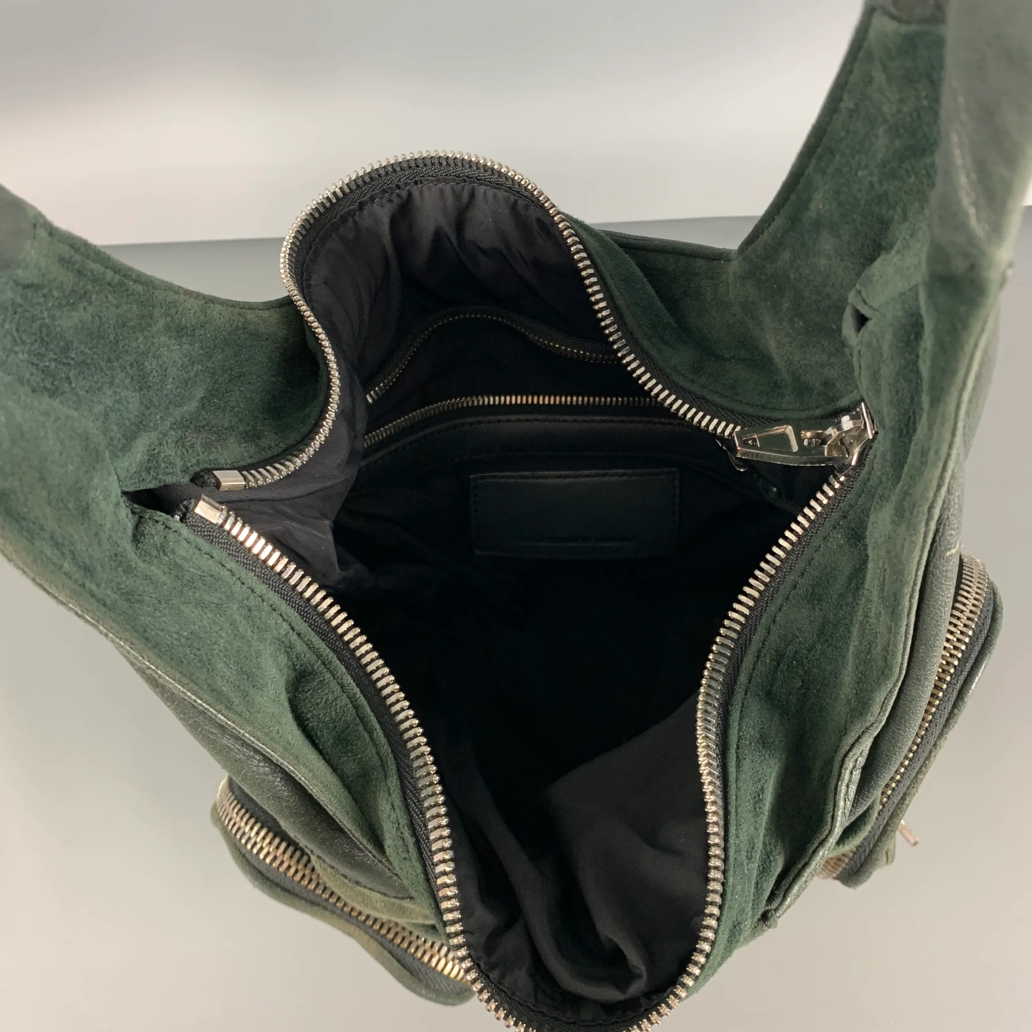 ALEXANDER WANG Green Leather Hobo Handbag - Image 7