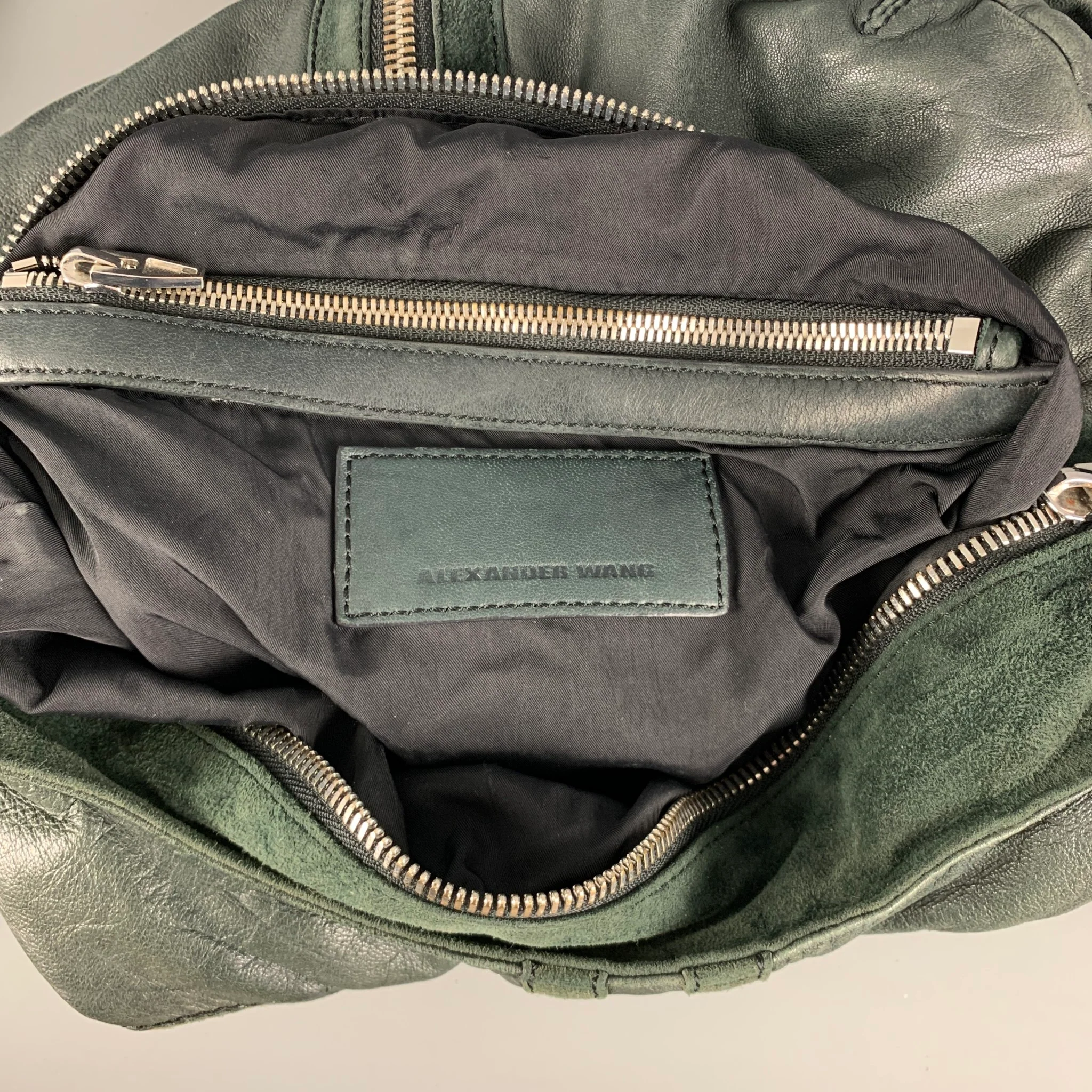 ALEXANDER WANG Green Leather Hobo Handbag - Image 8