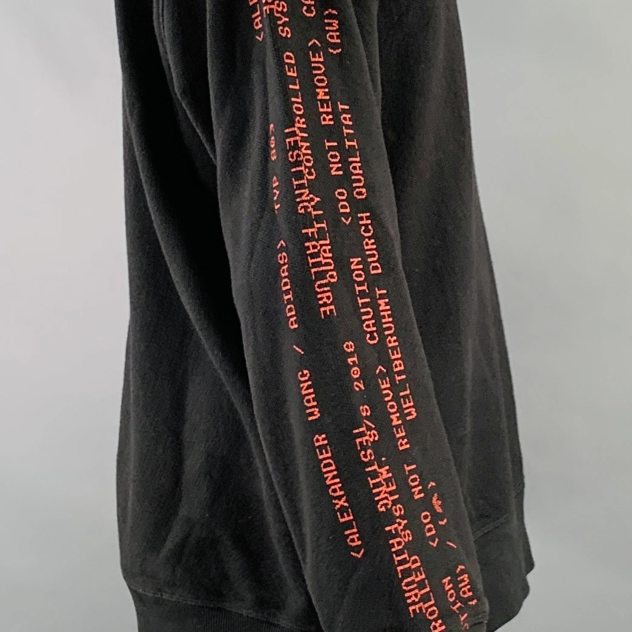 ALEXANDER WANG Size M Black Red Graphic Cotton Crew Neck Sweatshirt - Image 3