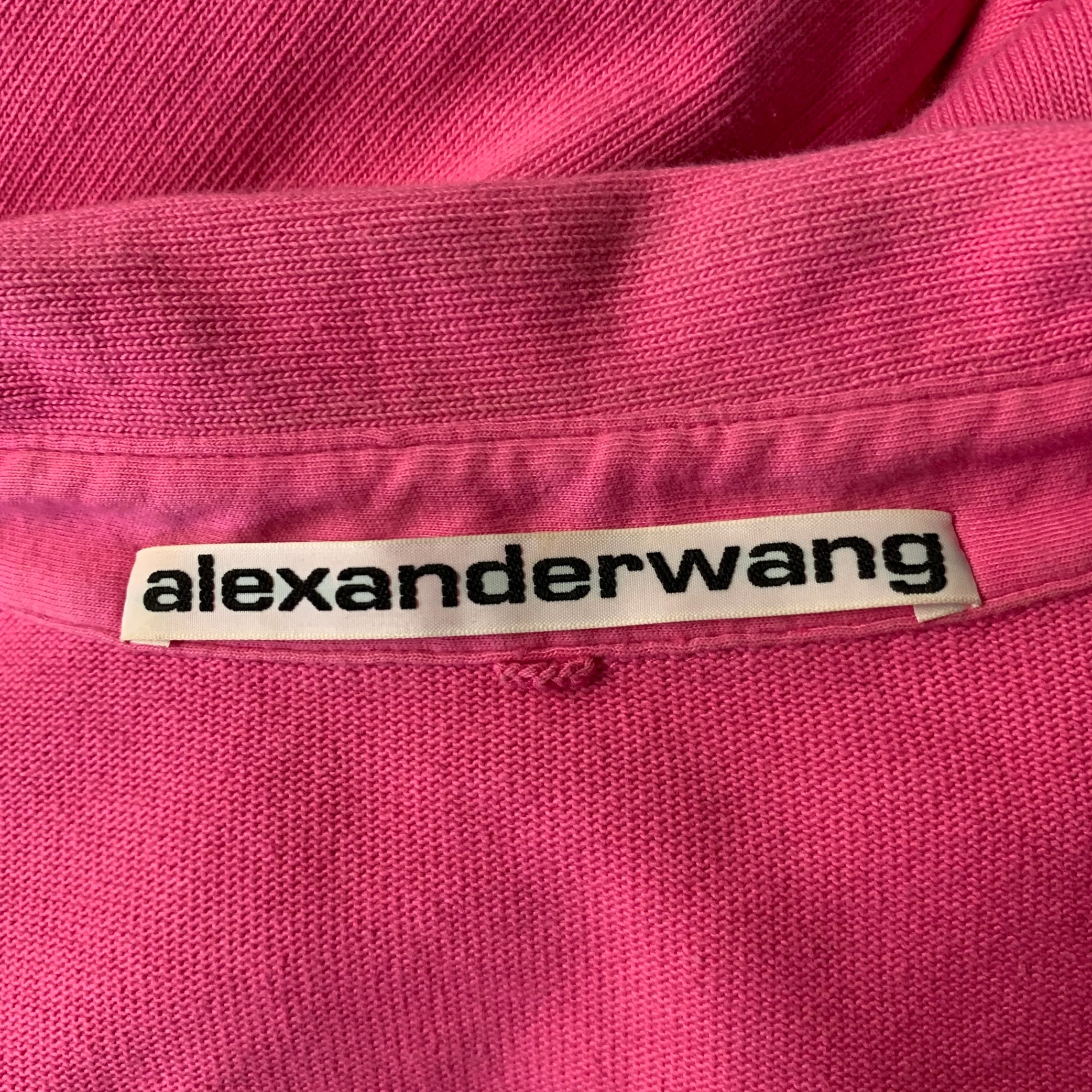 ALEXANDER WANG Size M Pink Cotton Button Up Long Sleeve Shirt - Image 5