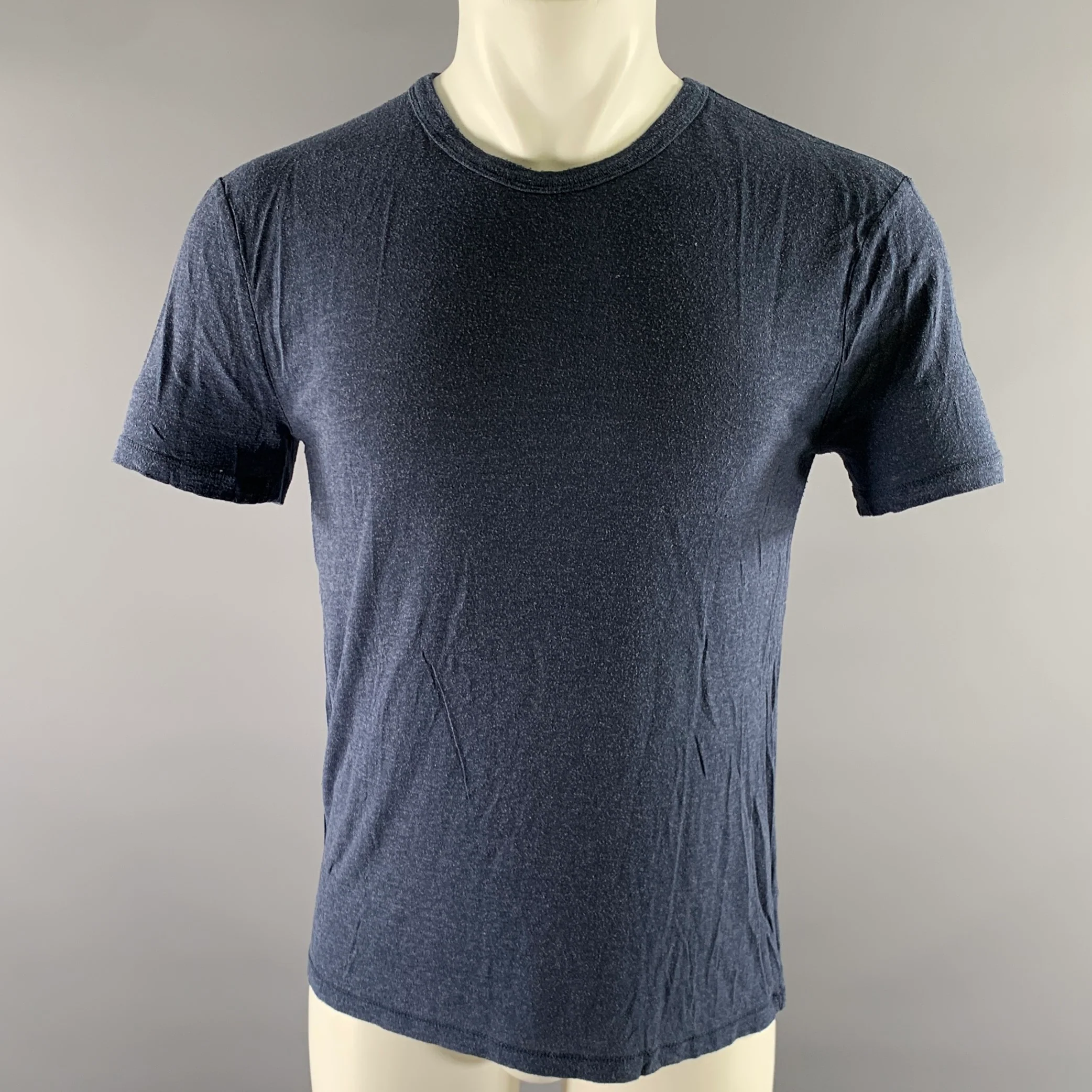 ALEXANDER WANG Size XS Navy Textured Silk Rayon Muscle T-shirt