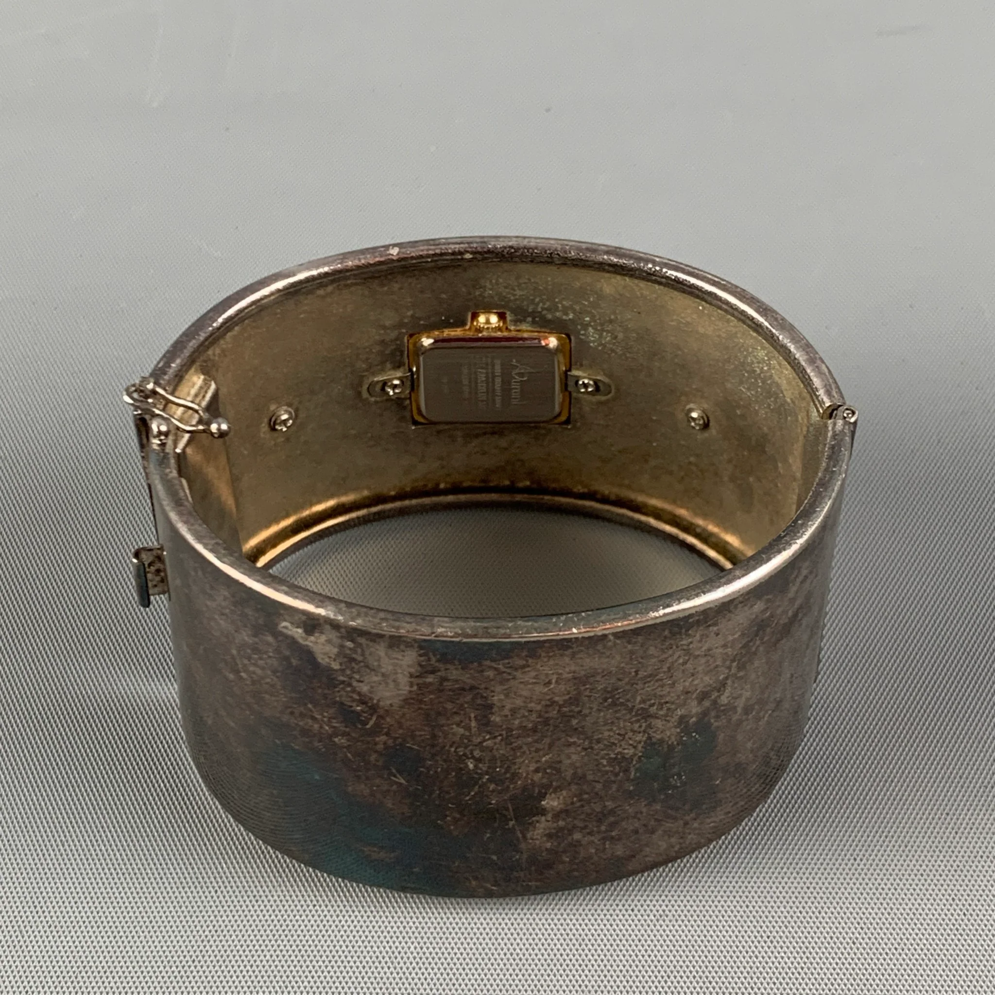 ALFRED DURANTE Silver Gold Metal Art Deco Watch Bracelet - Image 3