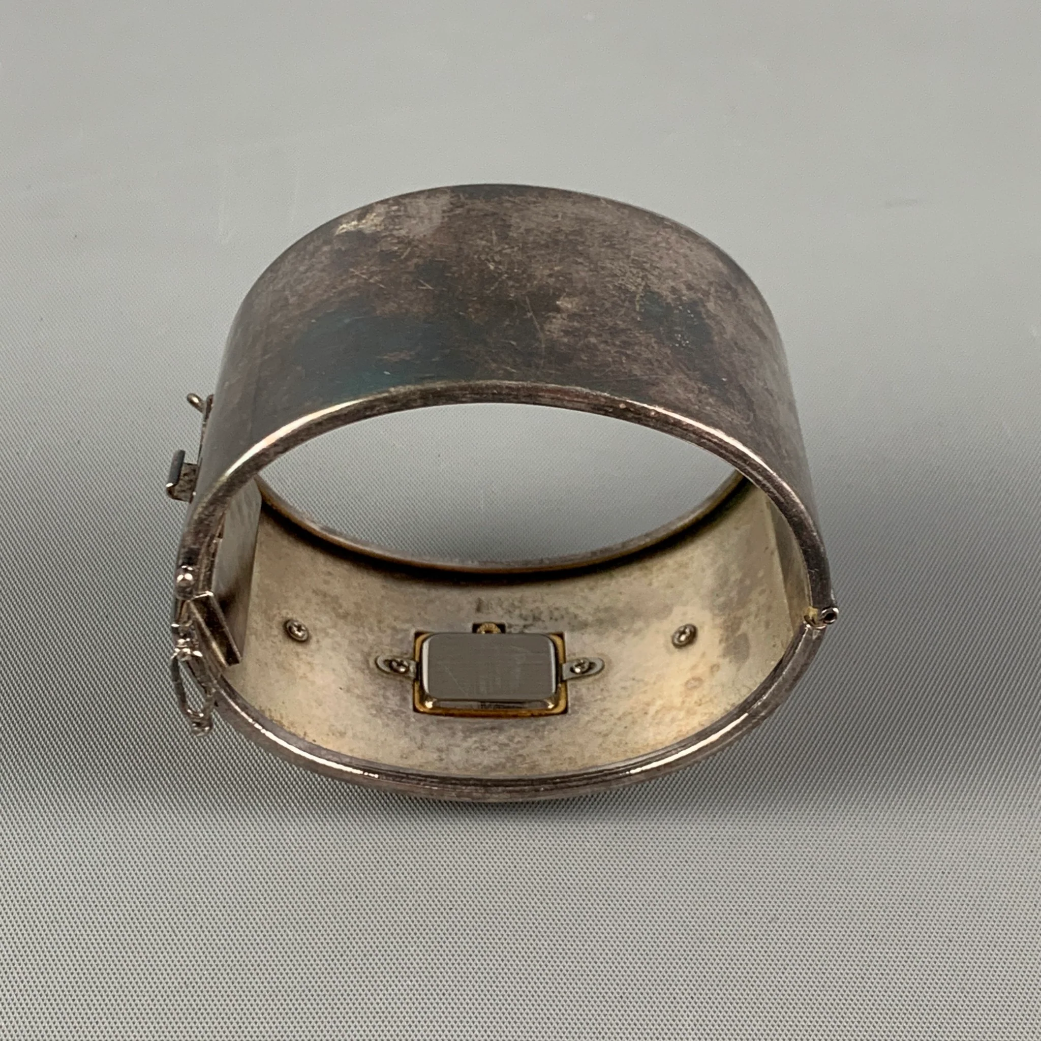 ALFRED DURANTE Silver Gold Metal Art Deco Watch Bracelet - Image 4