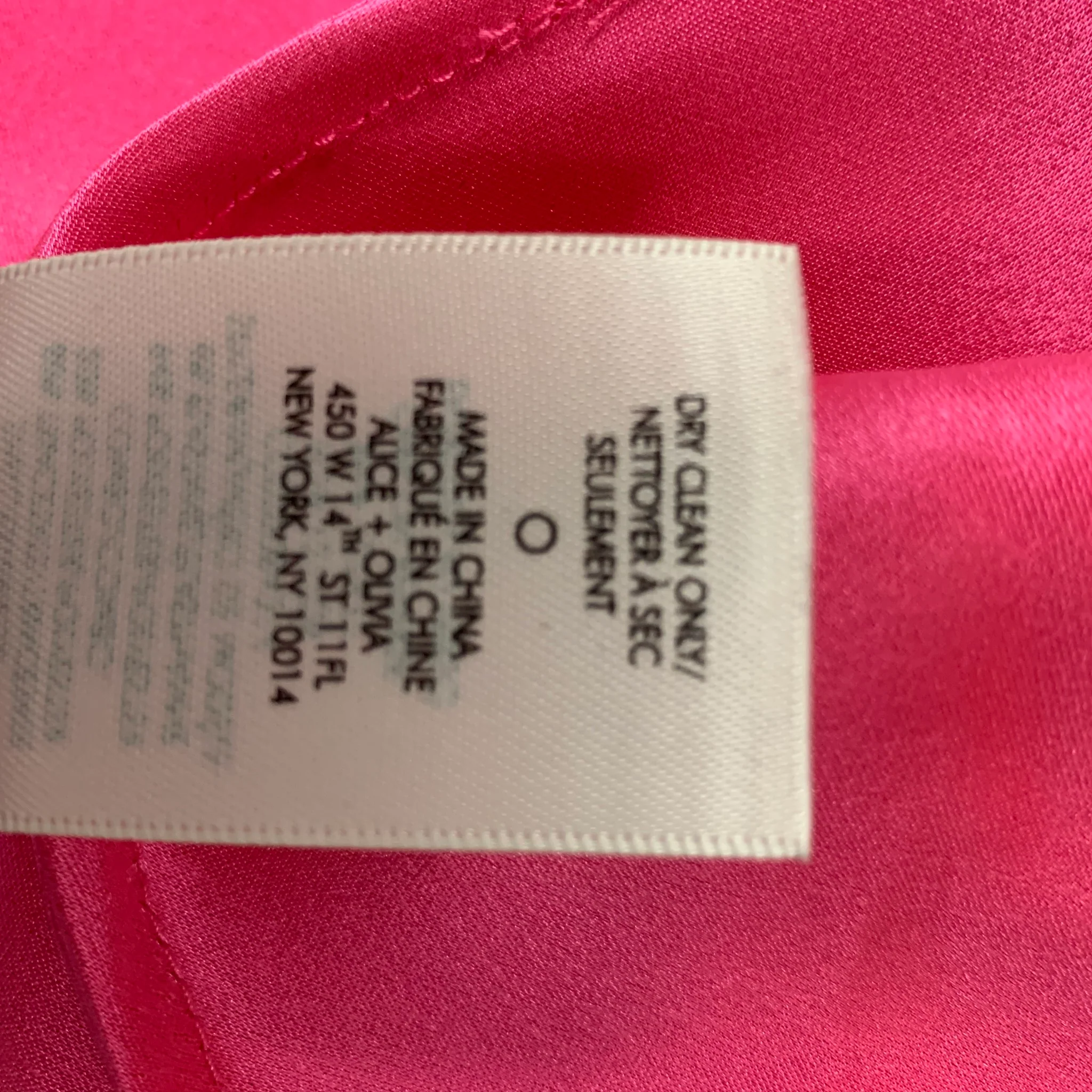 ALICE + OLIVIA Size 0 Pink Triacetate Blend Solid A-Line Skirt - Image 6