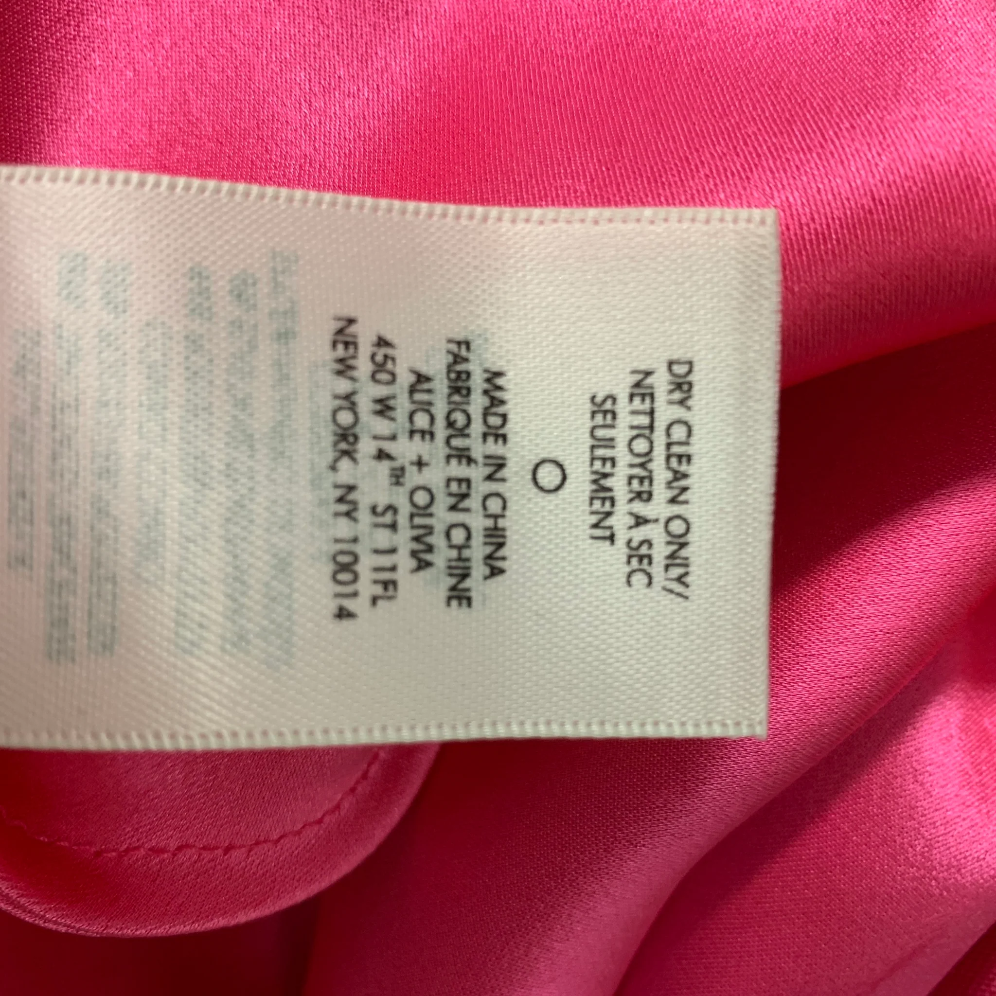 ALICE + OLIVIA Size 8 Pink Triacetate Blend Solid A-Line Skirt - Image 6