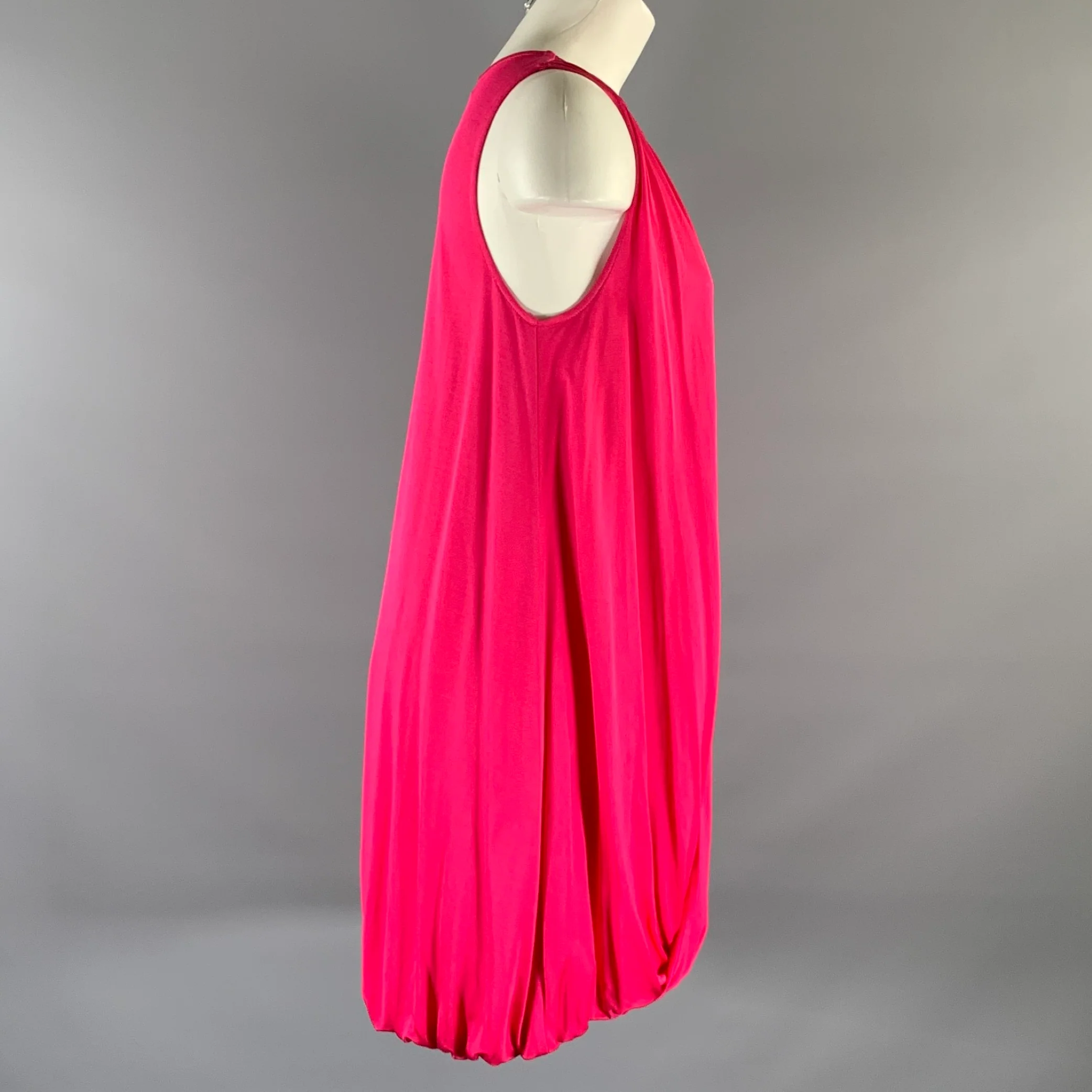 ALICE + OLIVIA Size M Pink Viscose  Silk Sleeveless Dress - Image 2