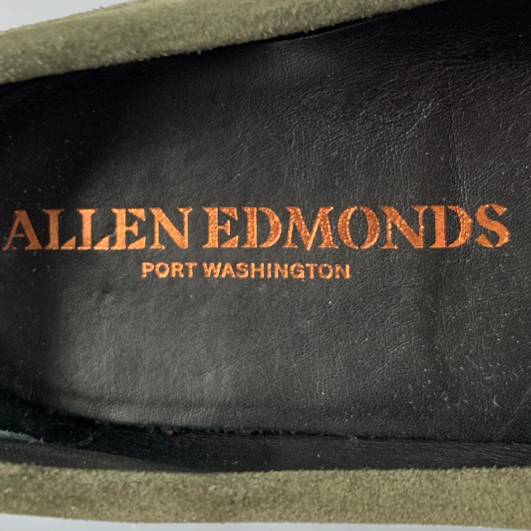 ALLEN EDMONDS Size 10.5 Green Penny Loafers - Image 7