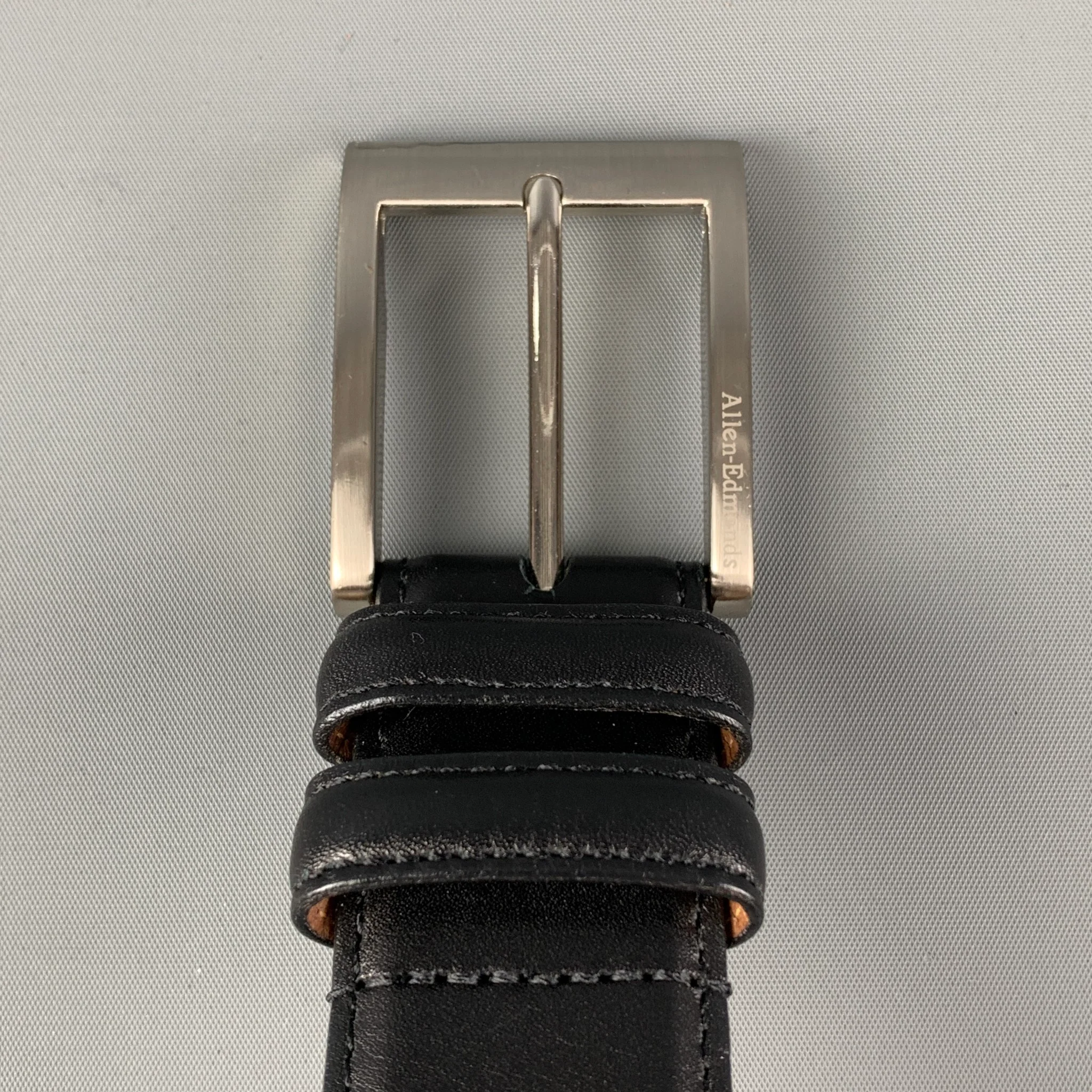ALLEN EDMONDS Size 36 Black Leather Belt - Image 6