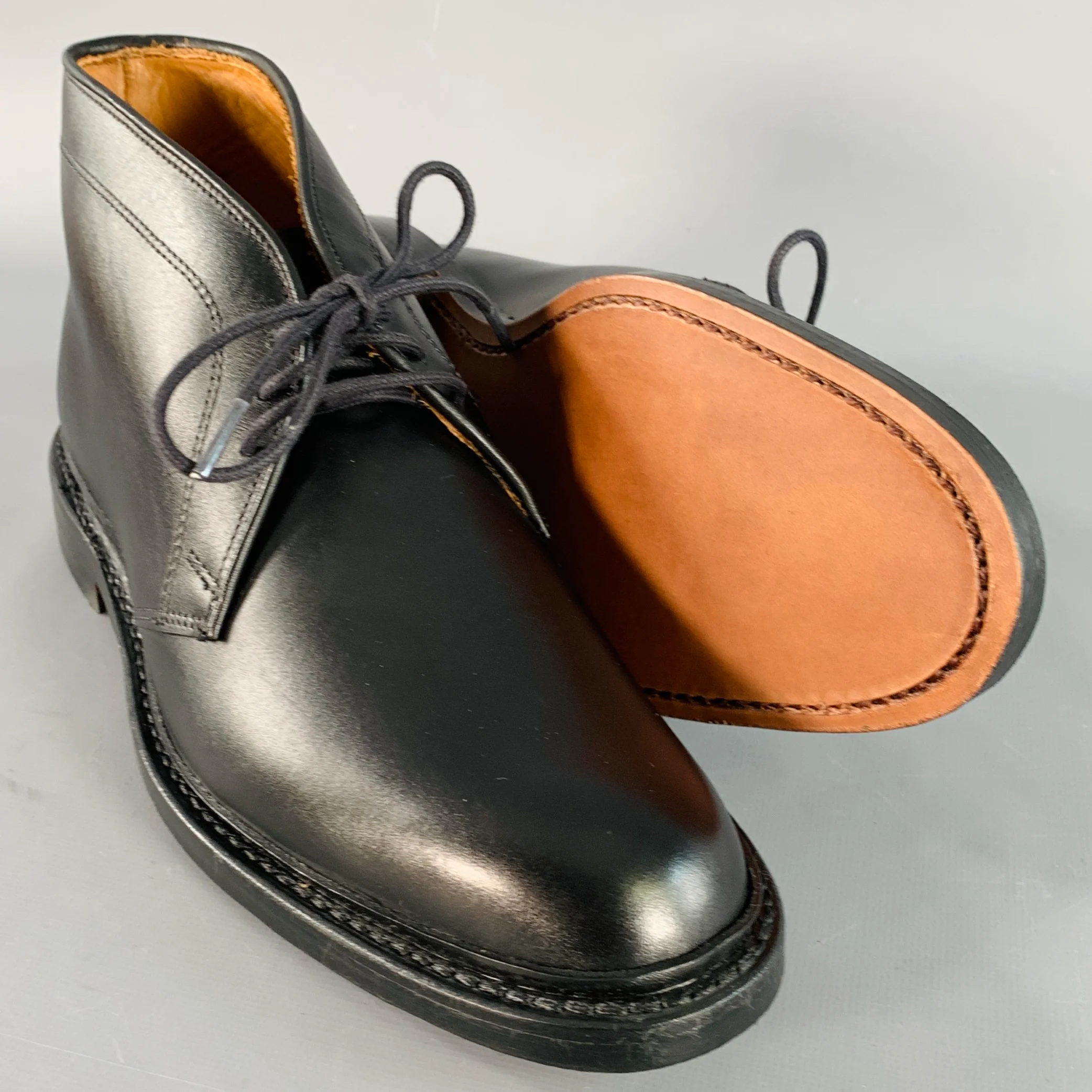 ALLEN EDMONDS Size 7 Dundee Black Leather Chukka Ankle Boots - Image 5