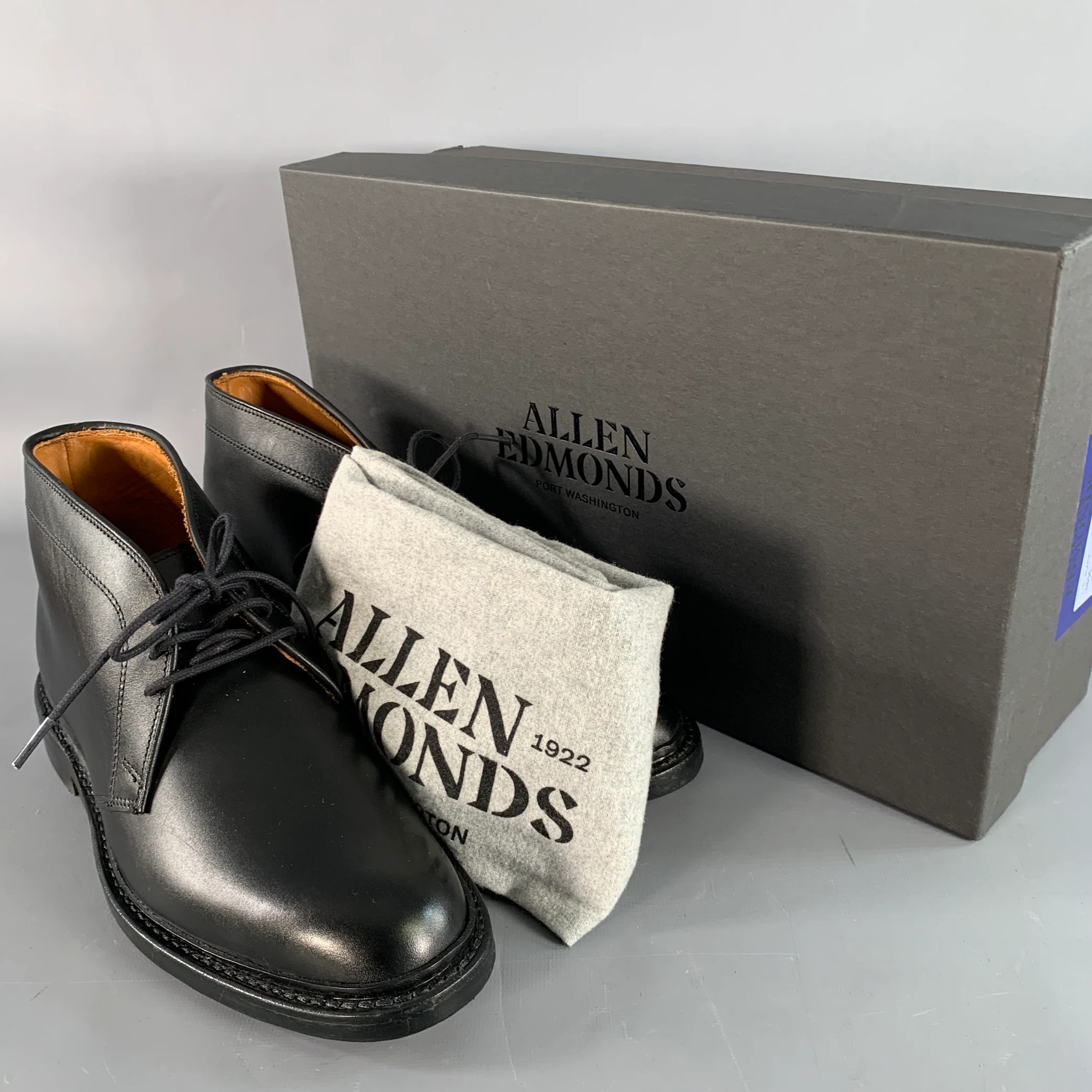 ALLEN EDMONDS Size 7 Dundee Black Leather Chukka Ankle Boots - Image 9