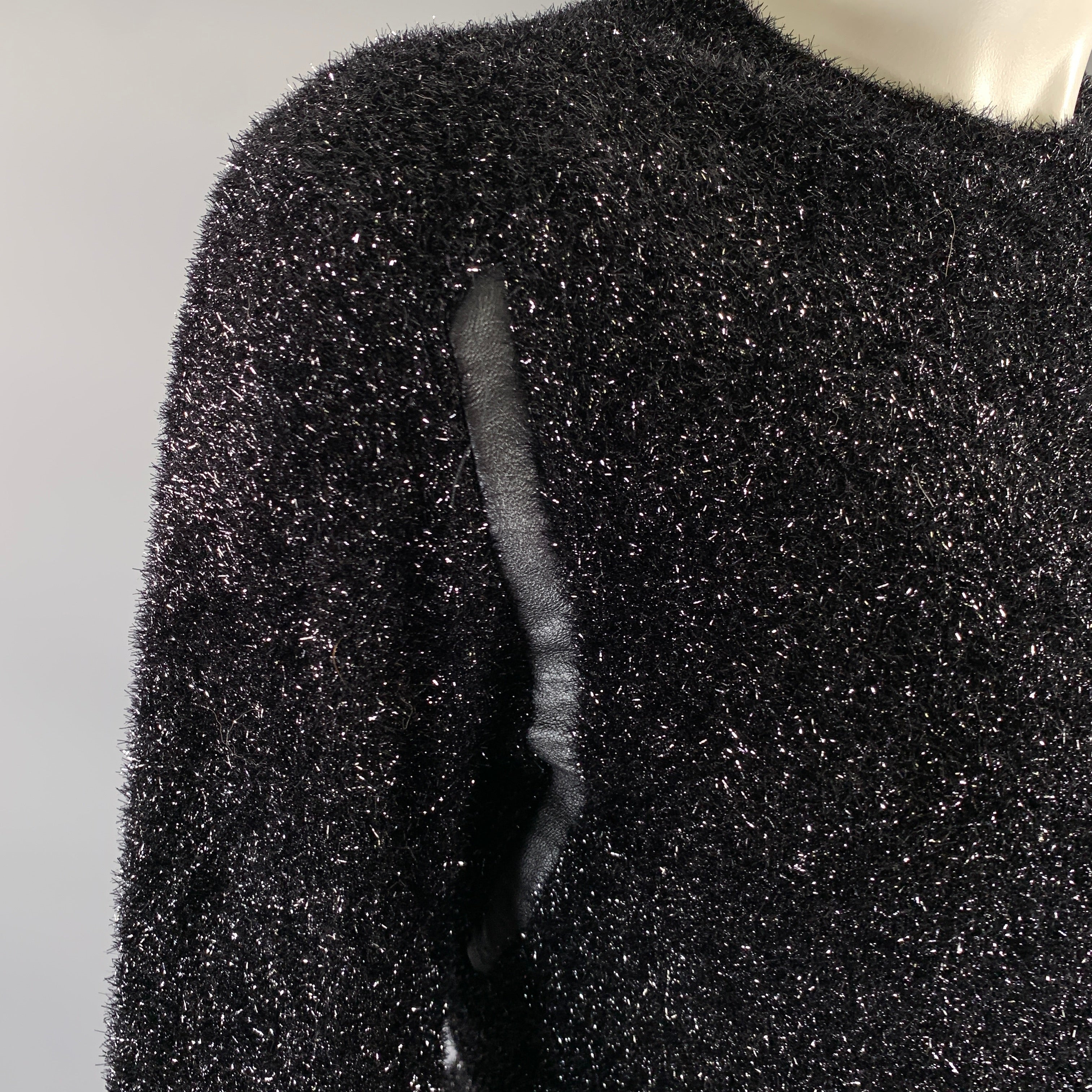 ALLSAINTS Size M Black Polymaide Textured Pullover - Image 5