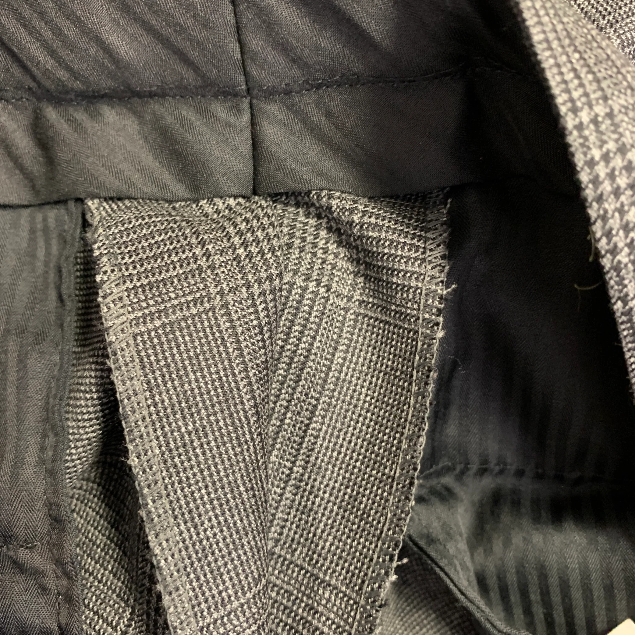 AMI by ALEXANDRE MATTIUSSI Size 30 Grey Black Glenplaid Wool Tapered Dress Pants - Image 7