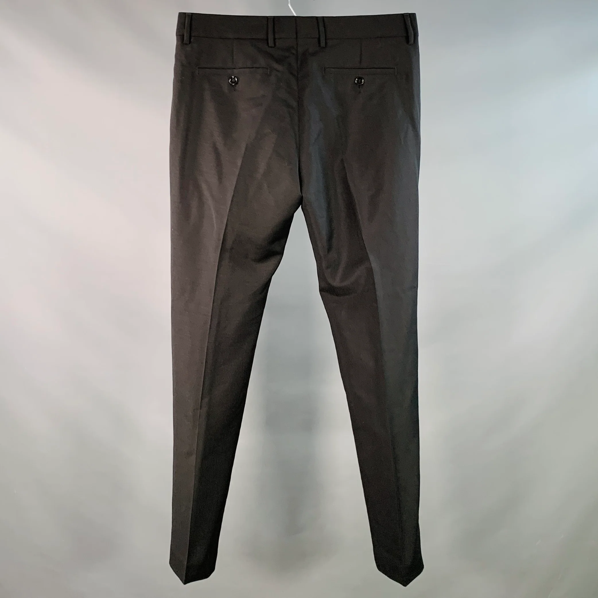AMI by ALEXANDRE MATTIUSSI Size 34 Black Mohair Virgin Wool Dress Pants - Image 2