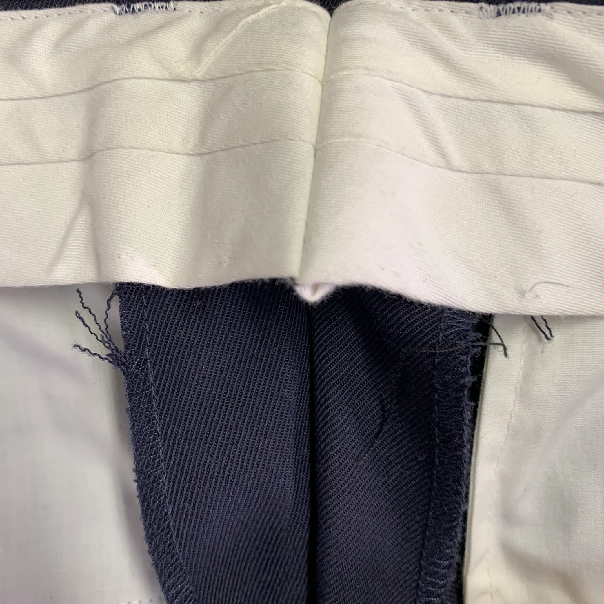 AMI by ALEXANDRE MATTIUSSI Size 34 Navy Twill Polyester Wool Dress Pants - Image 7