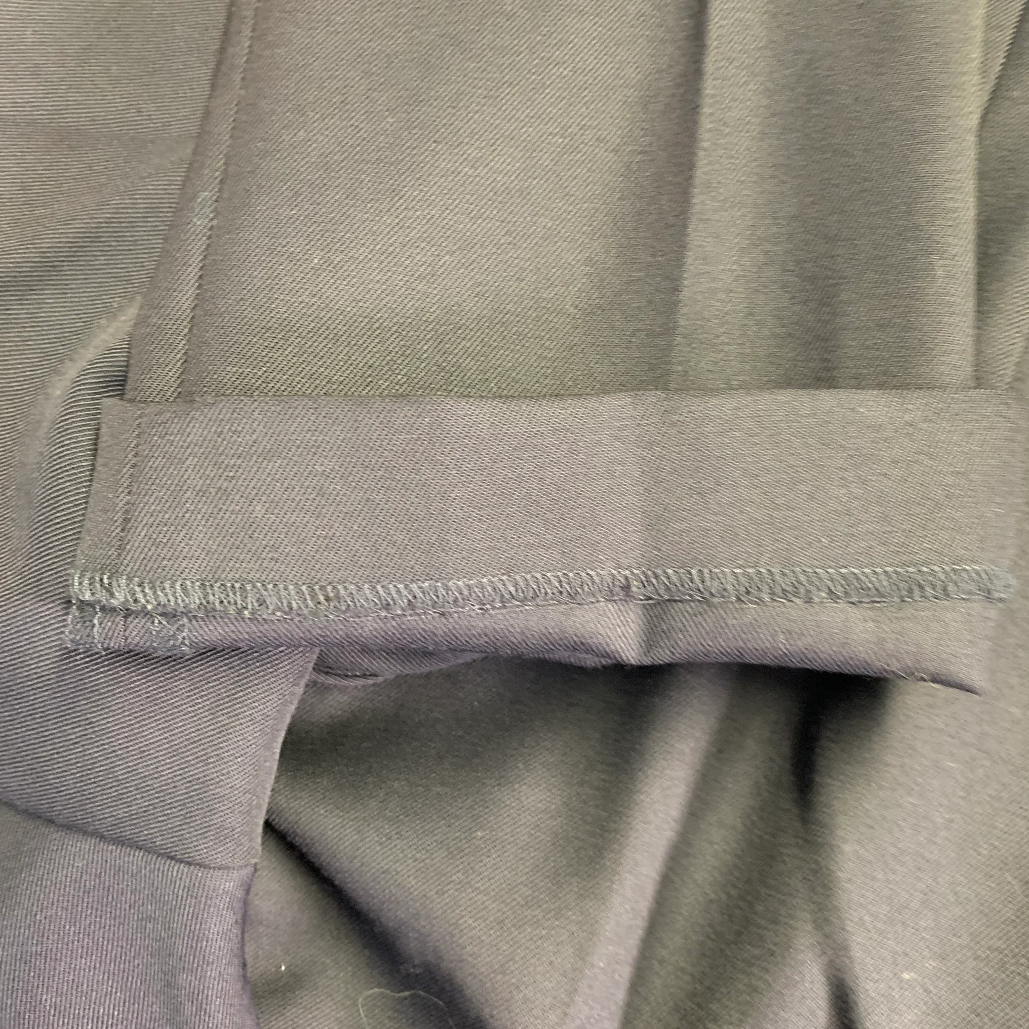 AMI by ALEXANDRE MATTIUSSI Size 34 Navy Twill Polyester Wool Dress Pants - Image 8