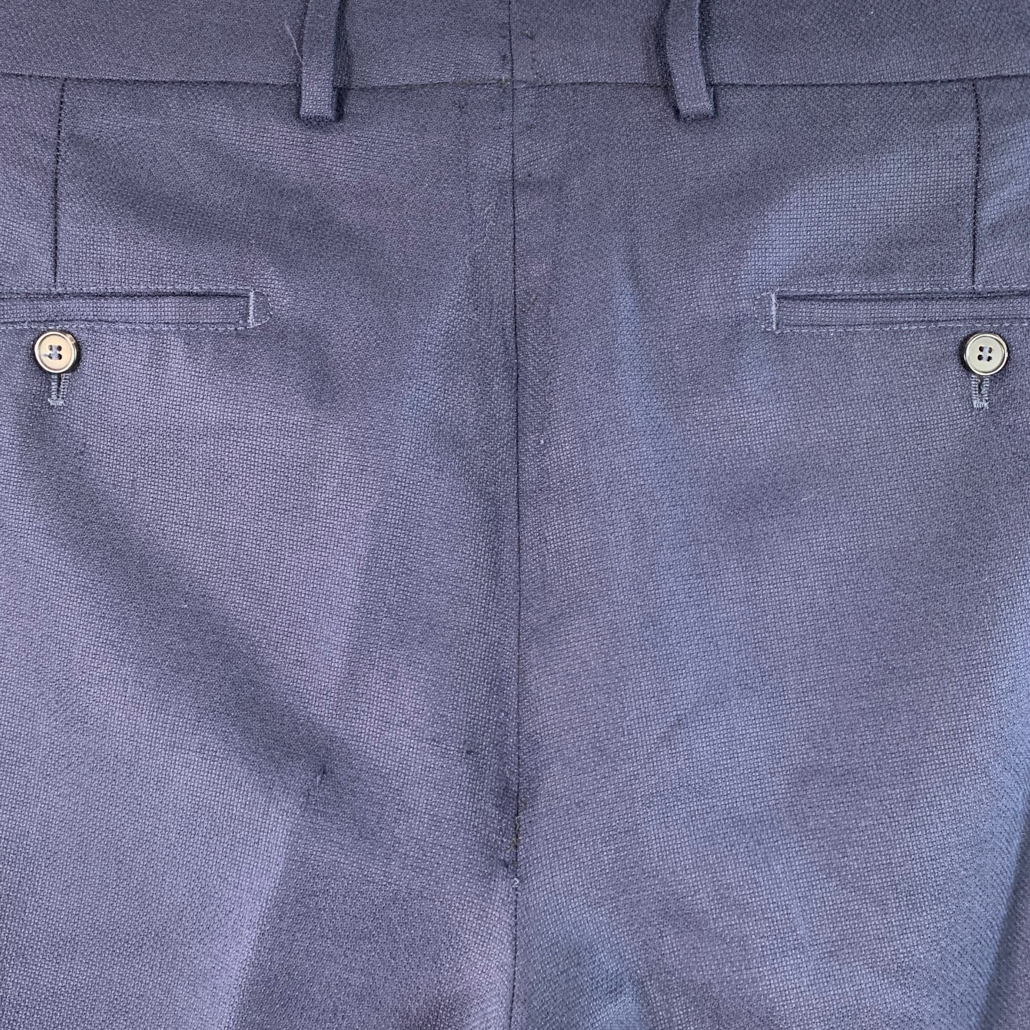 AMI by ALEXANDRE MATTIUSSI Size 34 Navy Wool Tapered Zip Up Dress Pants - Image 4