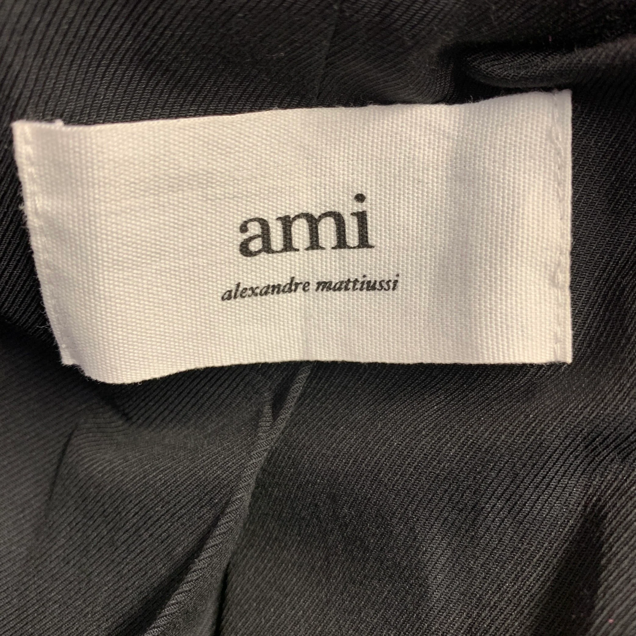 AMI by ALEXANDRE MATTIUSSI Size 36 Fuchsia Pink Black Wool Peak Lapel Sport Coat - Image 6