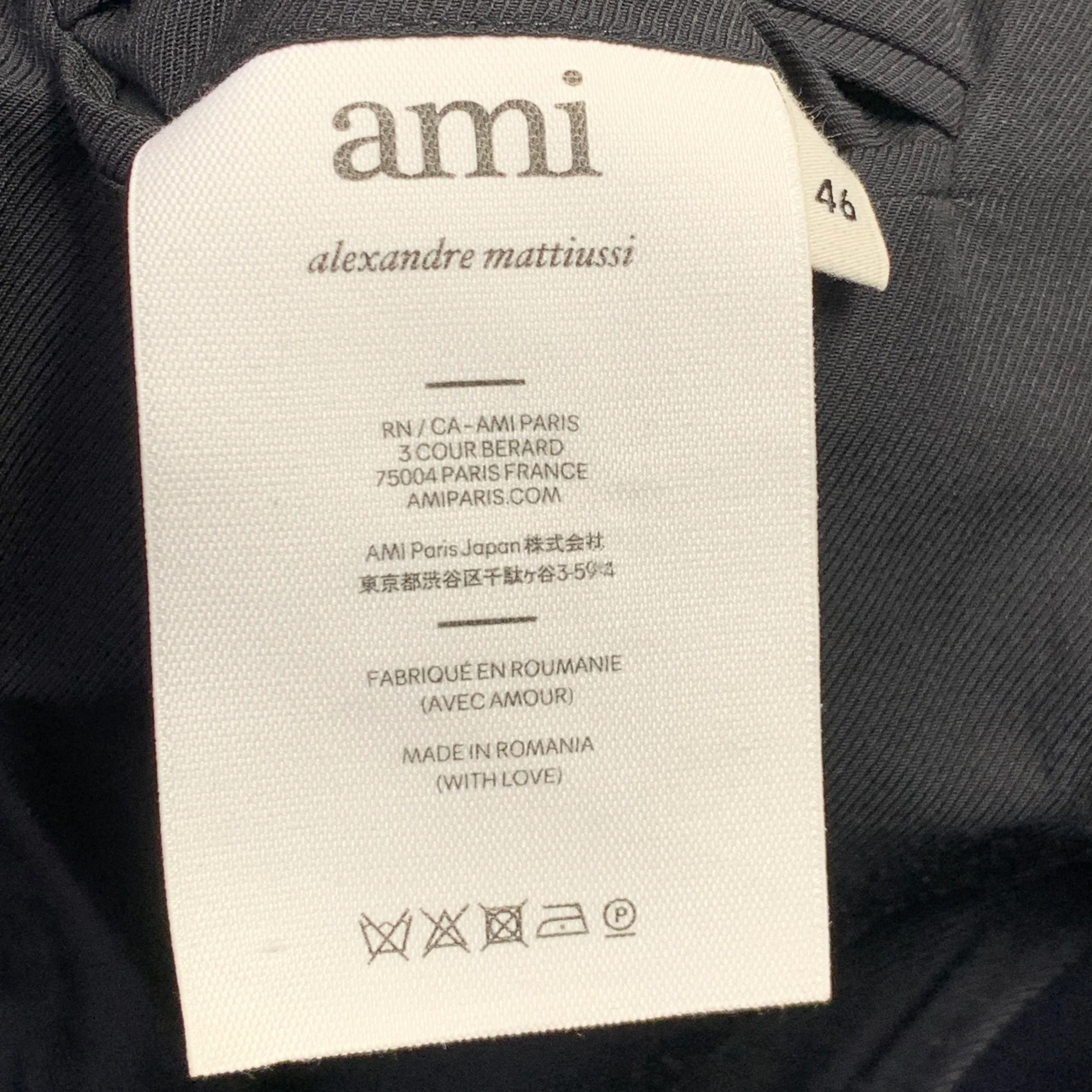 AMI by ALEXANDRE MATTIUSSI Size 36 Fuchsia Pink Black Wool Peak Lapel Sport Coat - Image 8