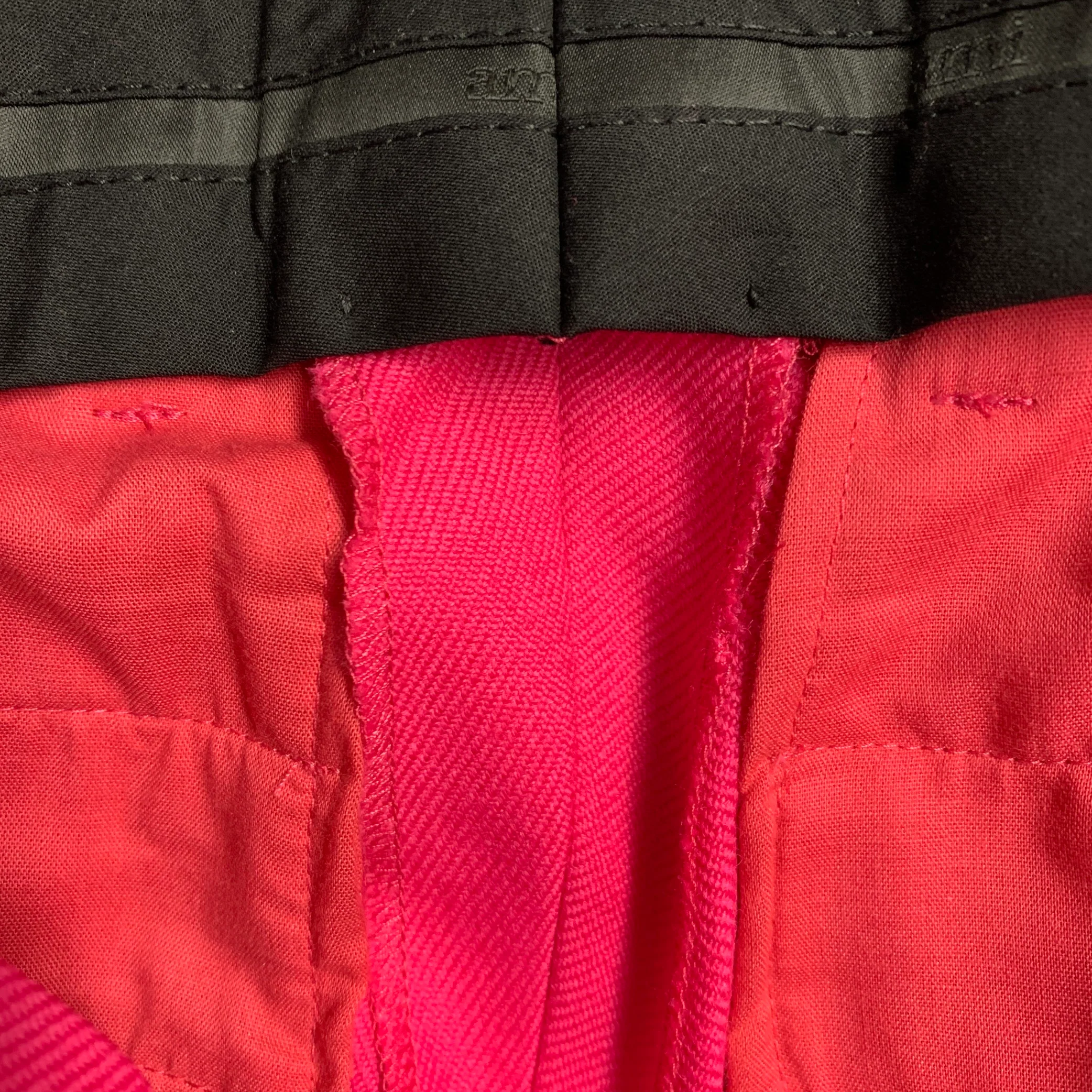 AMI by ALEXANDRE MATTIUSSI Size 36 Fuchsia Pink Black Wool Peak Lapel Suit - Image 14