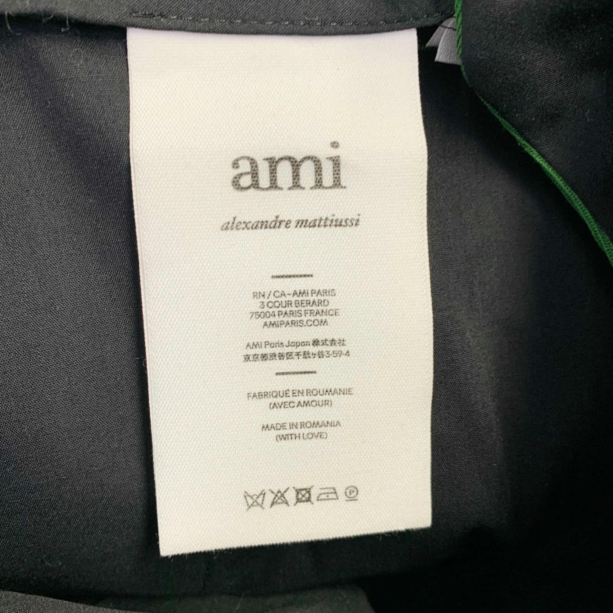 AMI by ALEXANDRE MATTIUSSI Size 8 Green Virgin Wool Twill Flat Front Dress Pants - Image 5